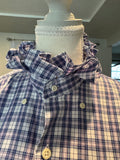 Roberta- Peter Millar Upcycled Mens Shirt - Lavendar Plaid - size Large/Extra large