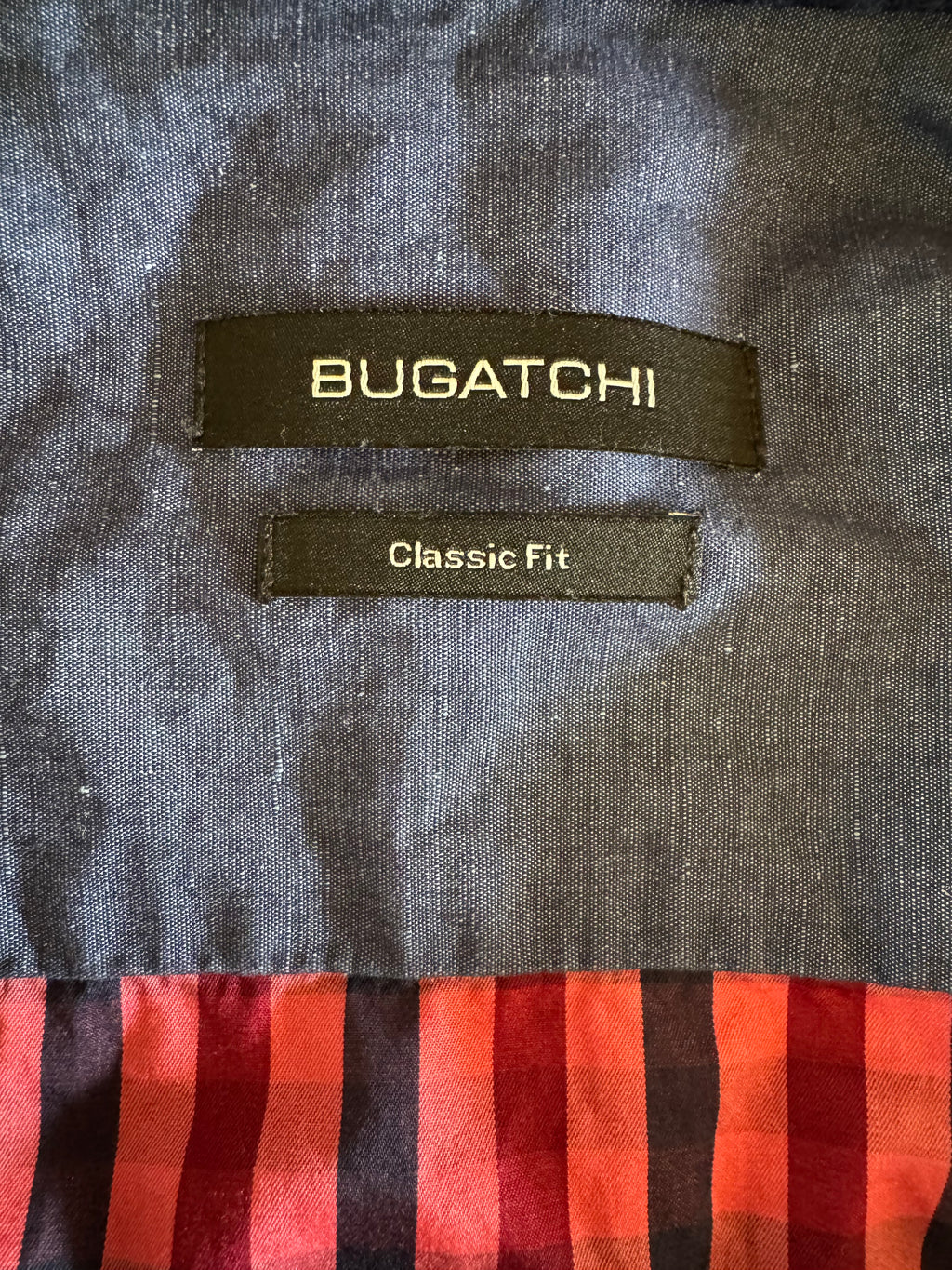 SOLD Juliet - Bugatchi Upcycled Mens Dress Ruffle Sleeve shirt Pink Plaid - XL