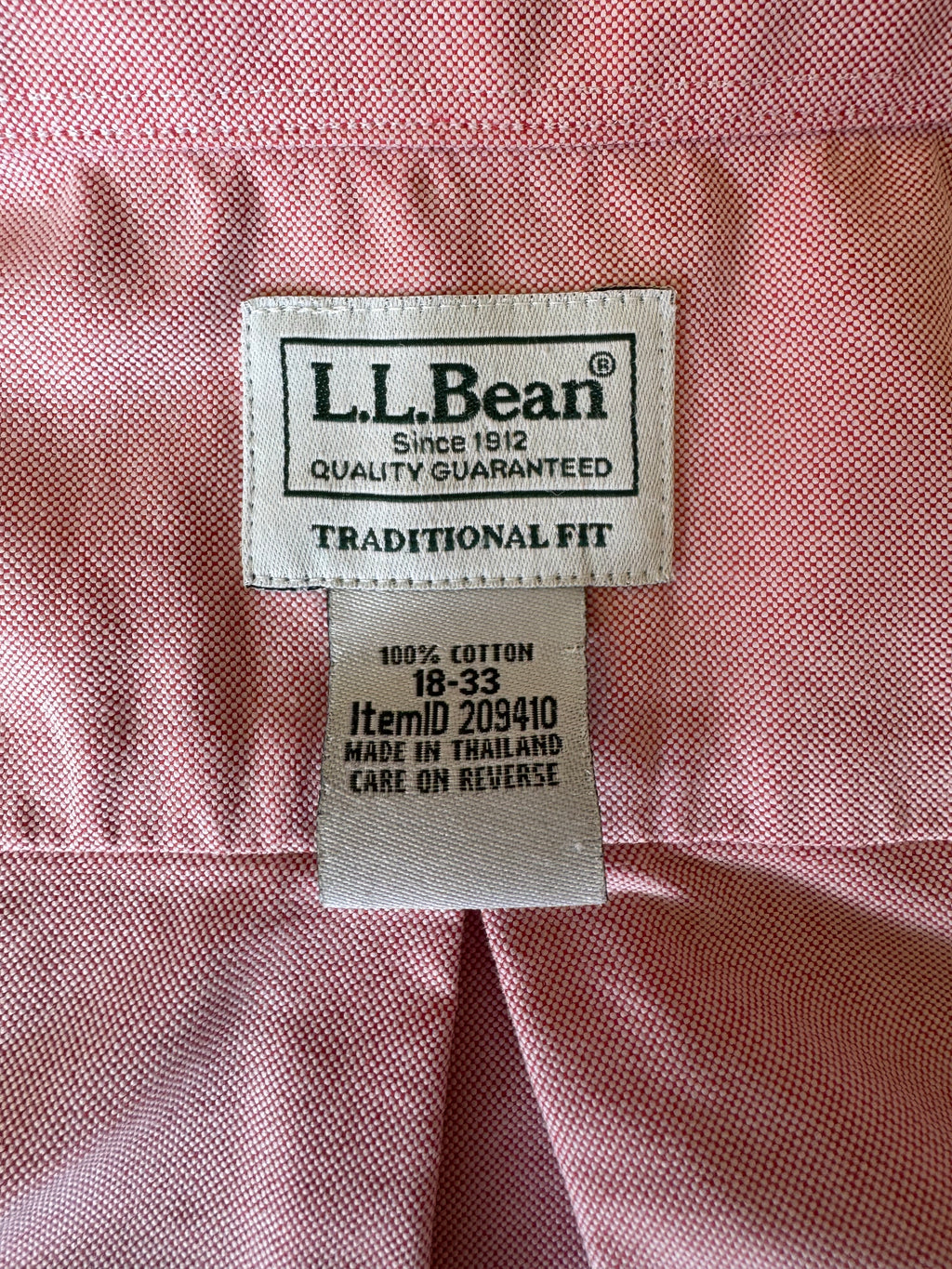 SOLD Daphne - LL Bean Upcycled Mens Ruffle Collar Shirt - pink Chambray - Size Medium/Large