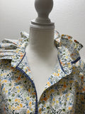 SOLD Eloise - Bar III Upcycled Mens Ruffle Collar Shirt - Spring Floral - Size XL