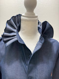 Indigo - Nordstrom Upcycled Mens Ruffle Collar Shirt - Denim Chambray- Size Small/Medium