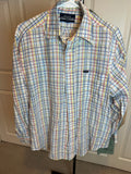 Facanable Mens Medium Multi Color Linen Shirt