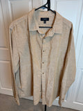 Banana Republic Mens XL Tan Linen Shirt