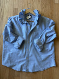 Basics - American Eagle Reworked Men’s Shirt with Ruffle Collar Chambray Women’s Size Large