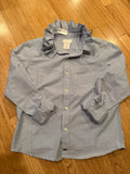 Basics - Brand New Gap Reworked Men’s Shirt with Ruffle Collar Chambray Women’s Size Small/Medium