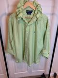 Ralph Lauren - Chartreuse plaid - Long Sleeve - Ruffle Collar - XXL