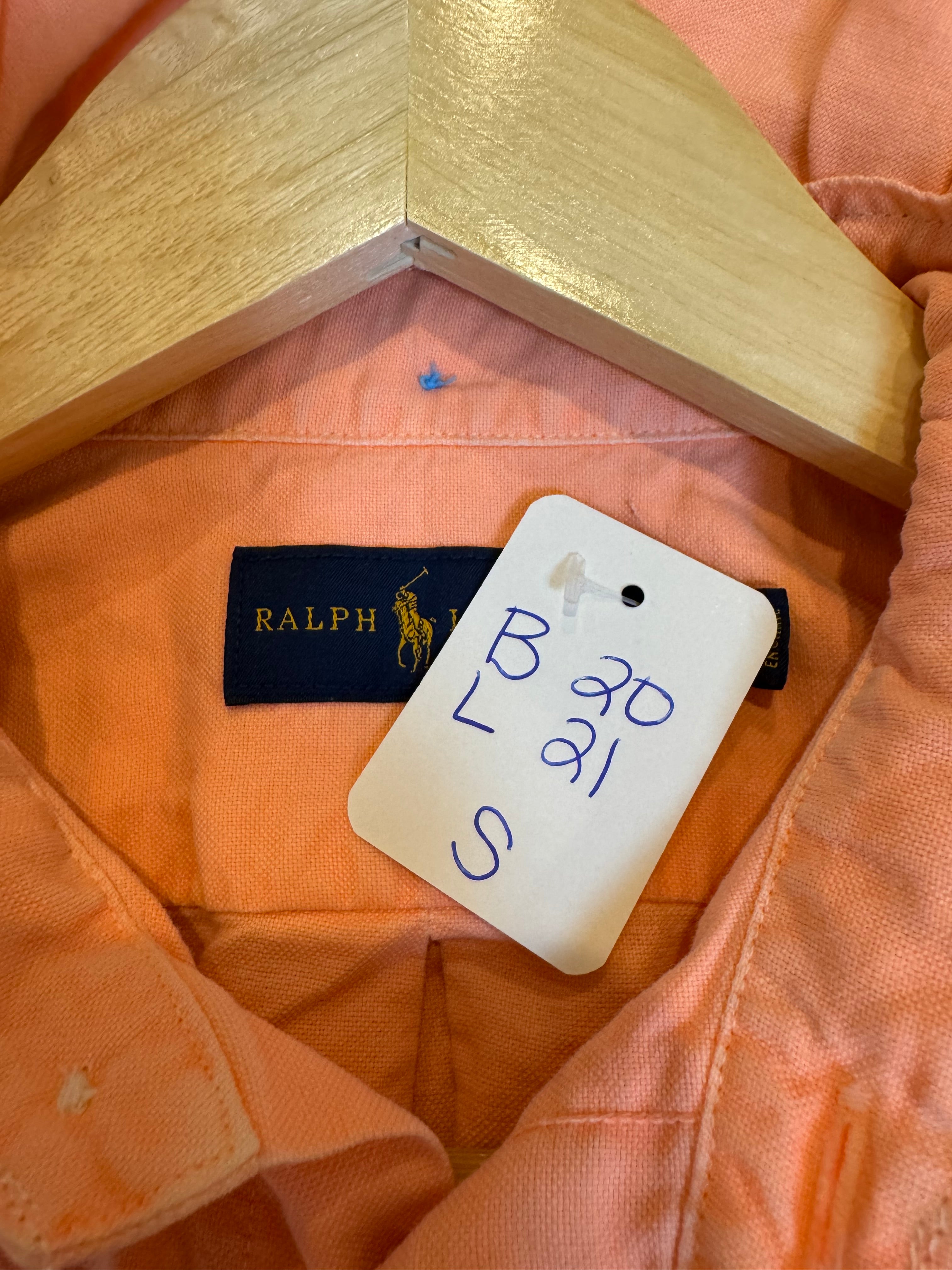 Ralph Lauren - Bright Orange - Long Sleeve - Ruffle Collar - Small