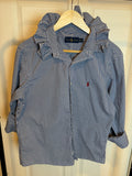 Ralph Lauren - Blue Gingham - Long Sleeve - Ruffle Collar - Medium