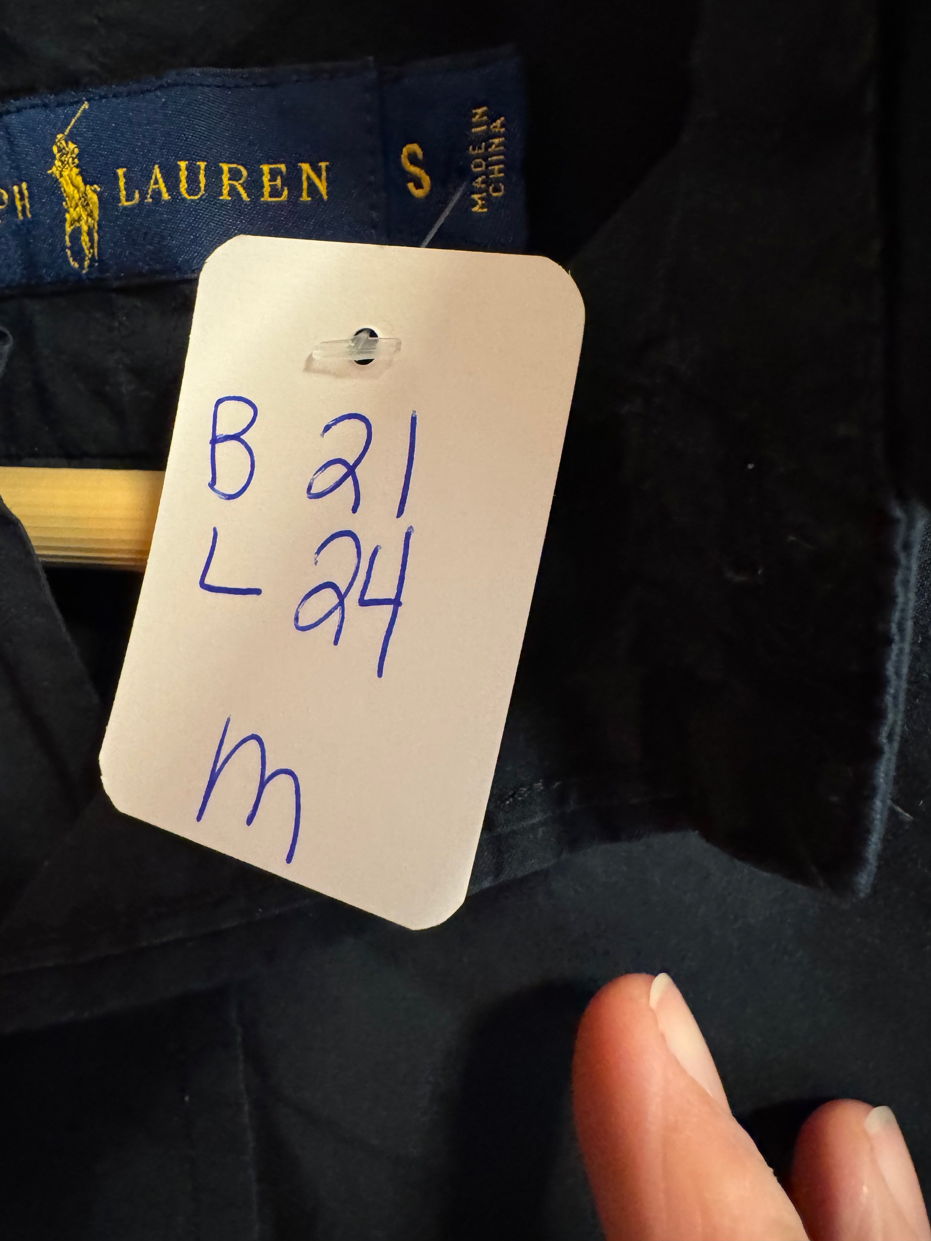 Ralph Lauren - Black - Long Sleeve - Ruffle Collar - Medium