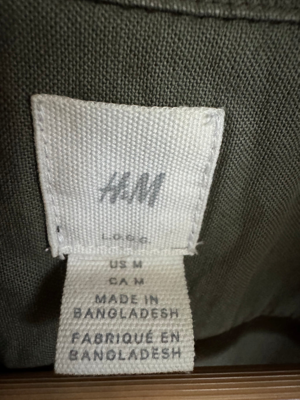 Jacket - Olive Green H & M Mens Size Medium
