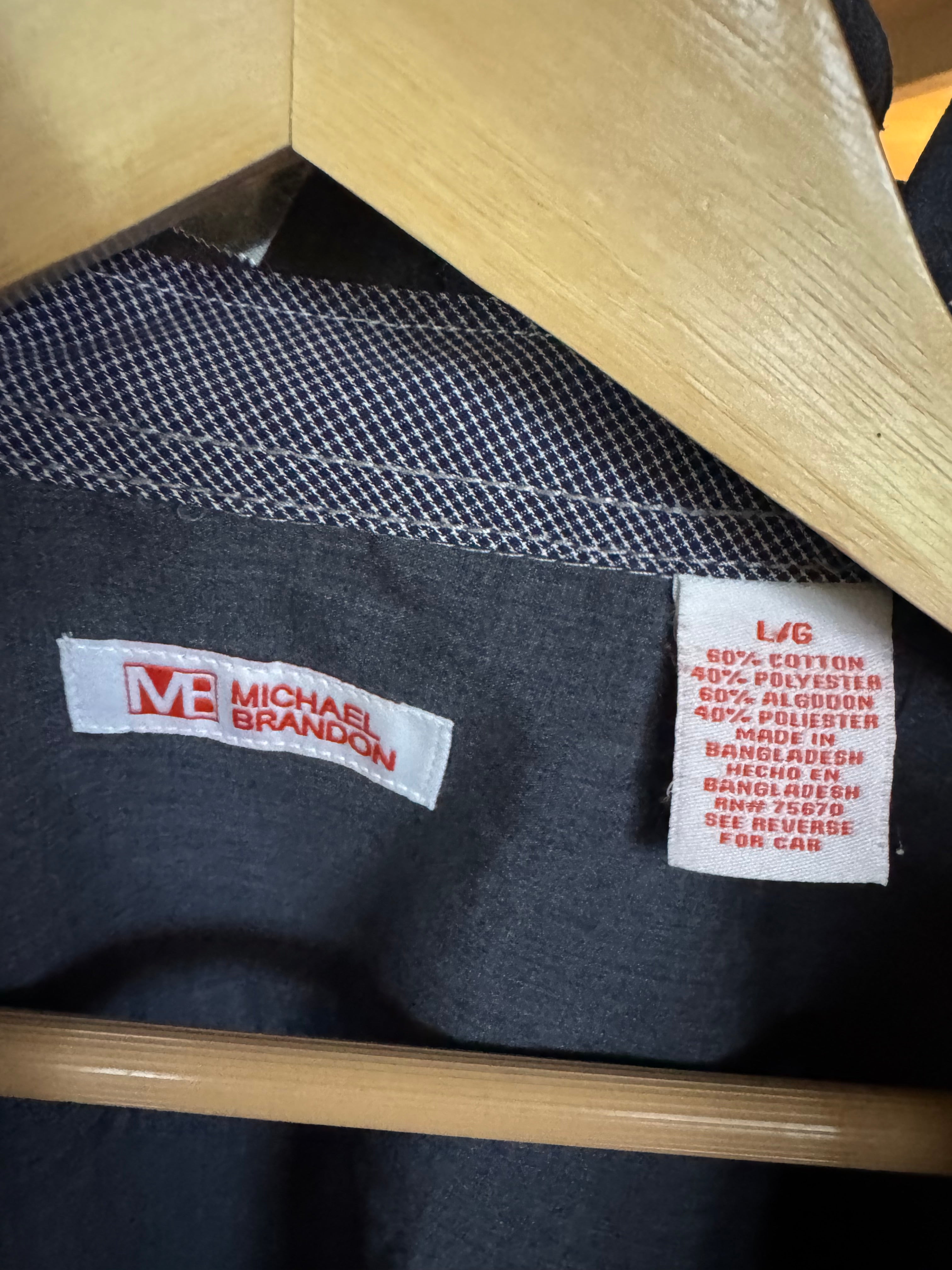 Jacket - Michael Brandon Chambray Denim Mens Size Large