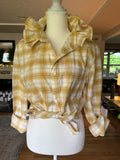 Goldie - Brand New Gap - Yellow Plaid - Long sleeve - Size Medium