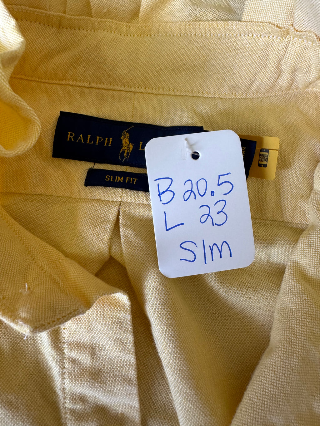 Ralph Lauren - Butter Yellow - Long Sleeve - Ruffle Collar - Size Small/Medium