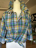 Ralph Lauren - Yellow Plaid - Long Sleeve - Ruffle Collar - XL