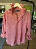 Ralph Lauren - Orange Gingham - Long Sleeve - Size Large