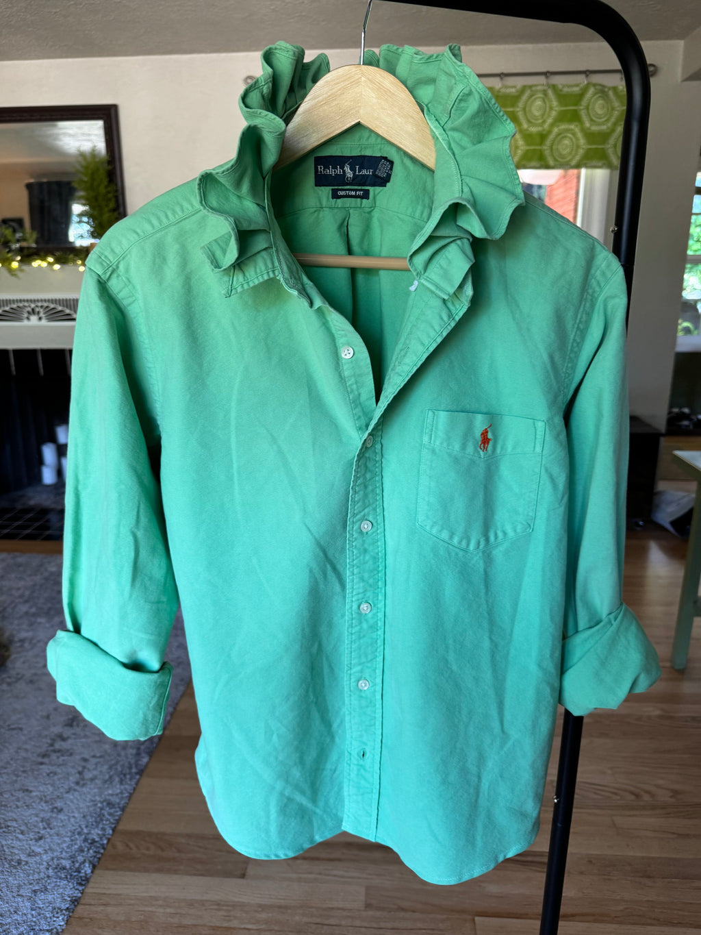 Ralph Lauren - Solid Green- Long Sleeve - Size Large
