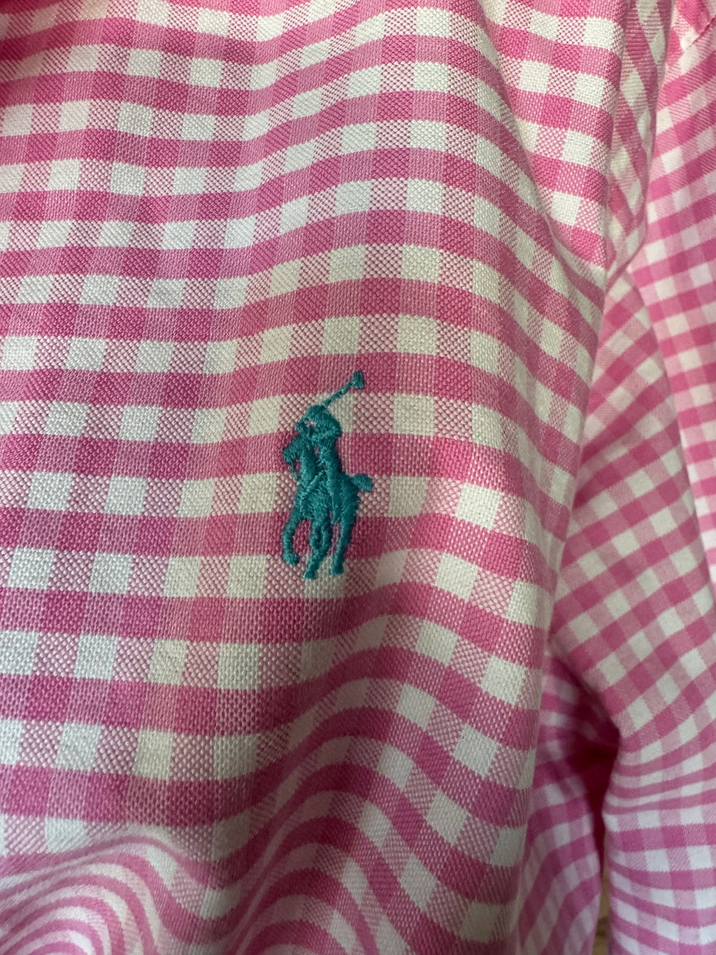 Ralph Lauren - Pink Gingham - Long Sleeve - Size Large