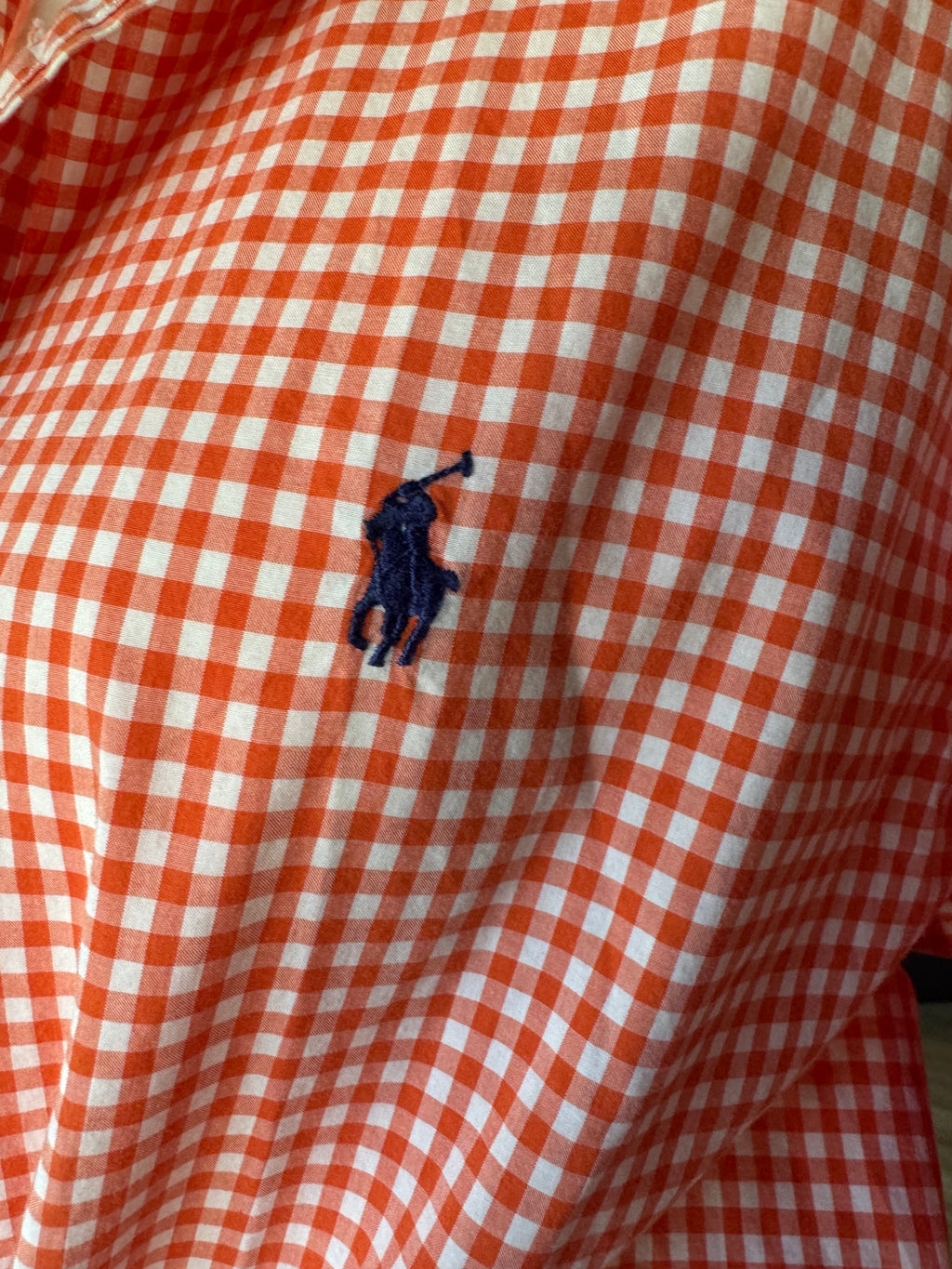 Ralph Lauren - Orange Gingham - Long Sleeve - Size Large