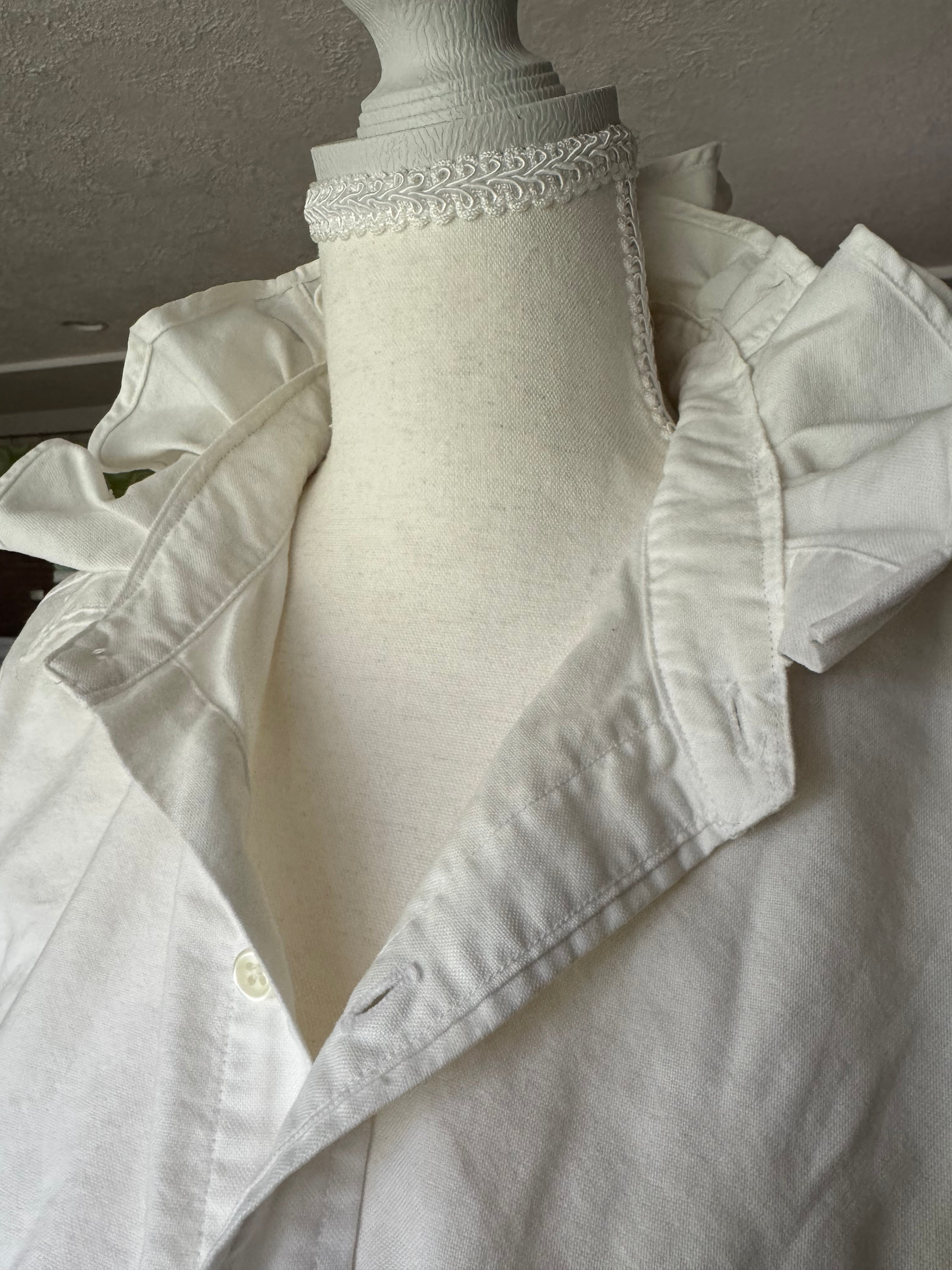 Ralph Lauren - Solid White/Cream - Short Gathered Sleeve - Size XL
