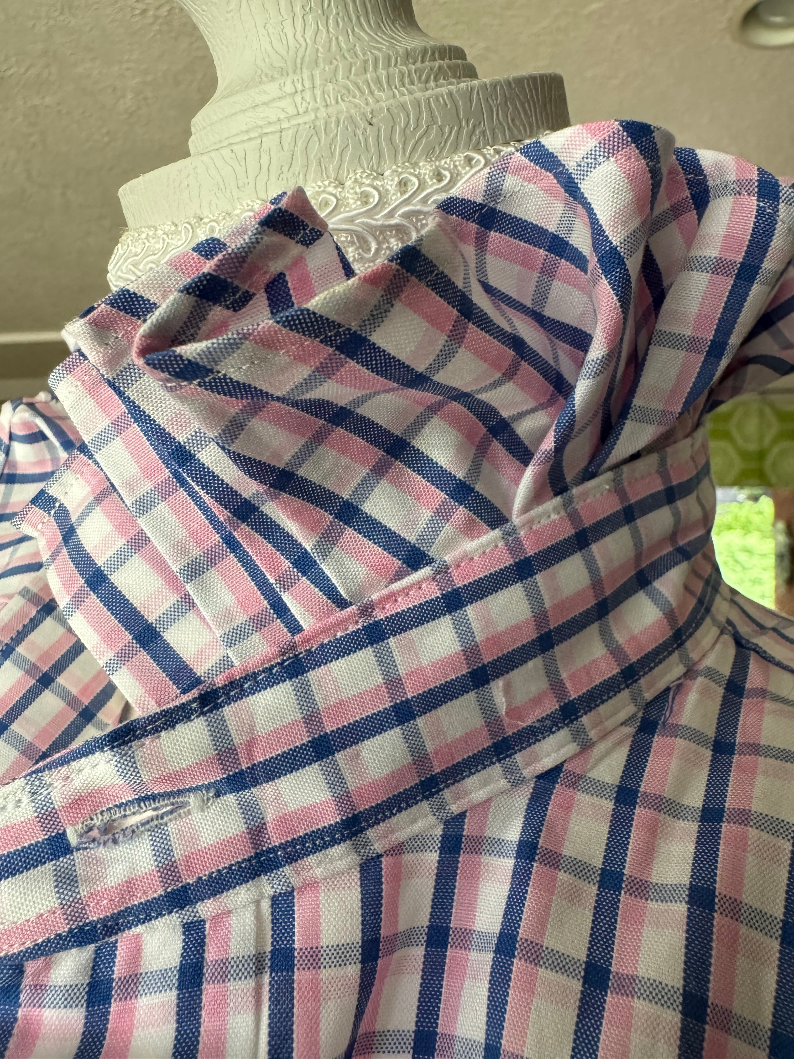 Ralph Lauren -Pink/Blue and White Plaid - Long Sleeve - Size XL