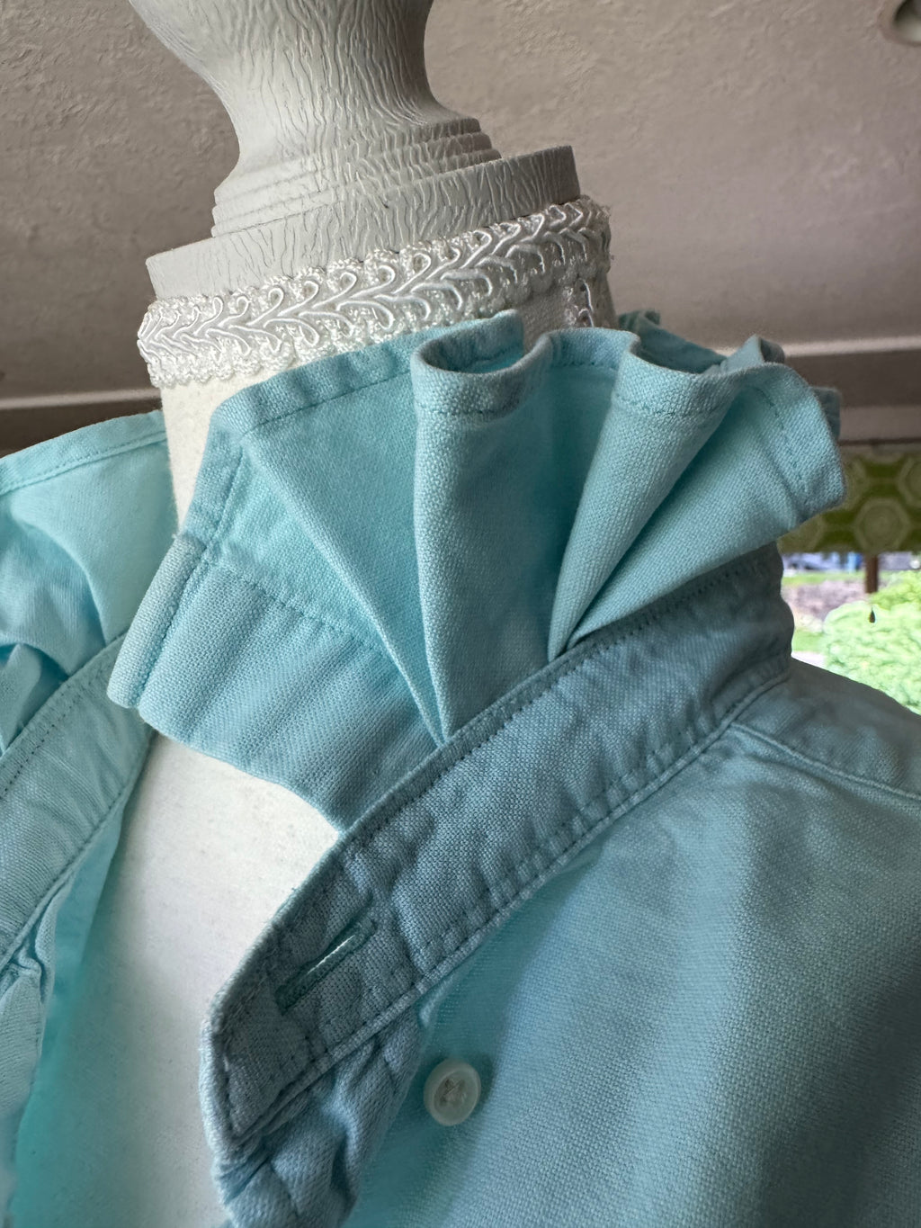 Ralph Lauren -Solid Turquoise - Long Sleeve - Size Medium