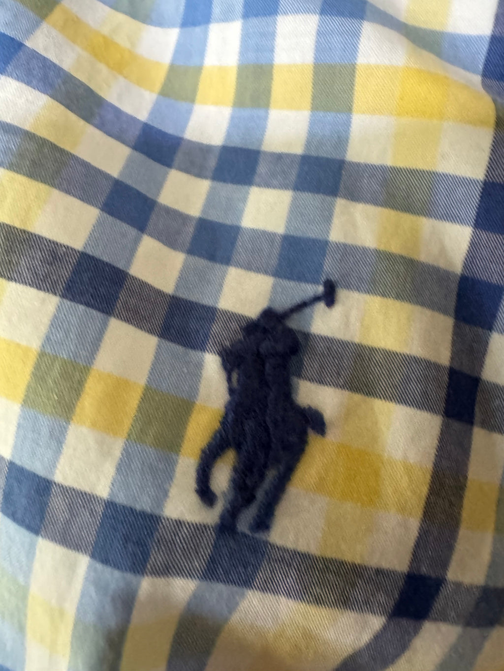 Ralph Lauren - Yellow and Blue Plaid - Long Sleeve - Size Medium