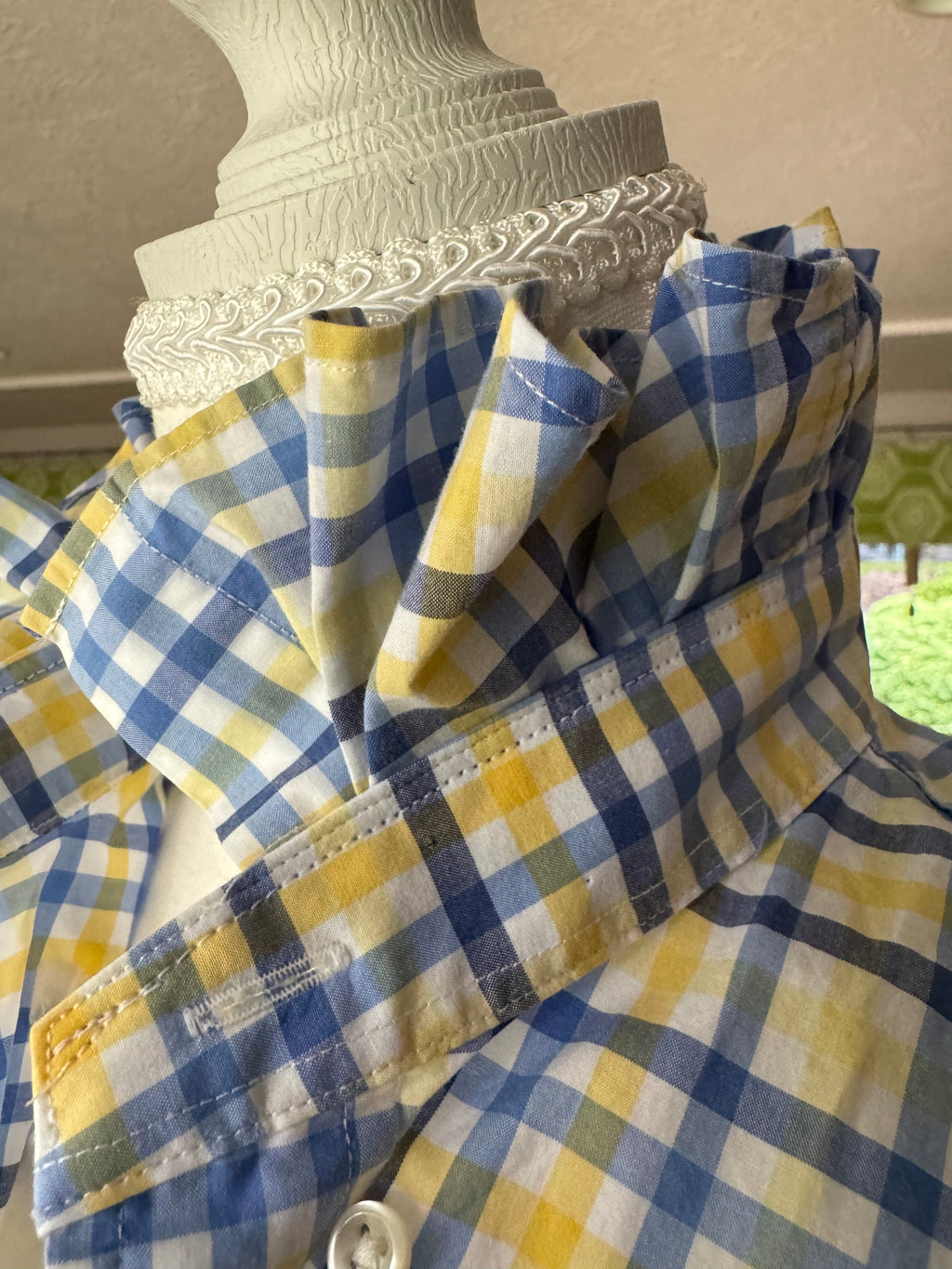 Ralph Lauren - Yellow and Blue Plaid - Long Sleeve - Size Medium