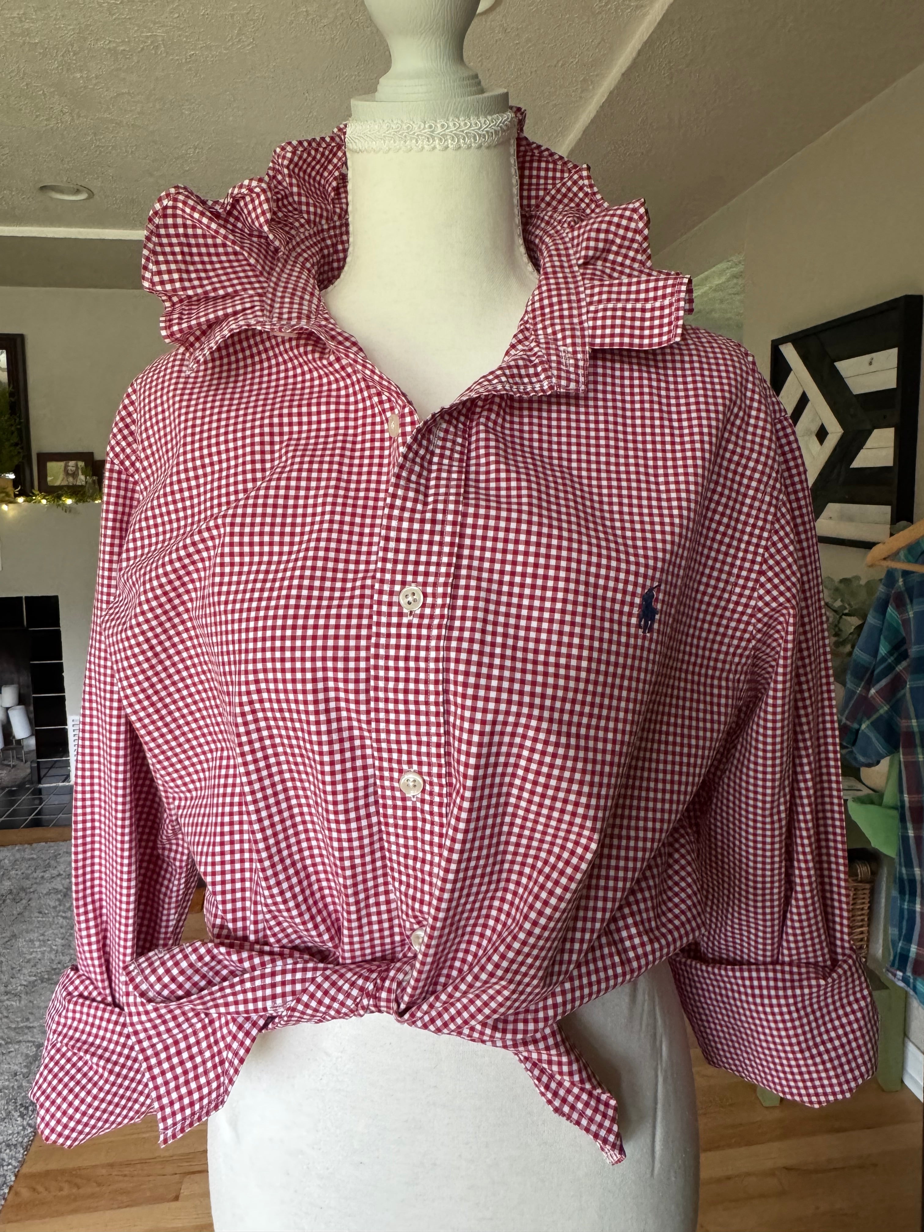 Ralph Lauren - Red Gingham - Long Sleeve - Size Medium