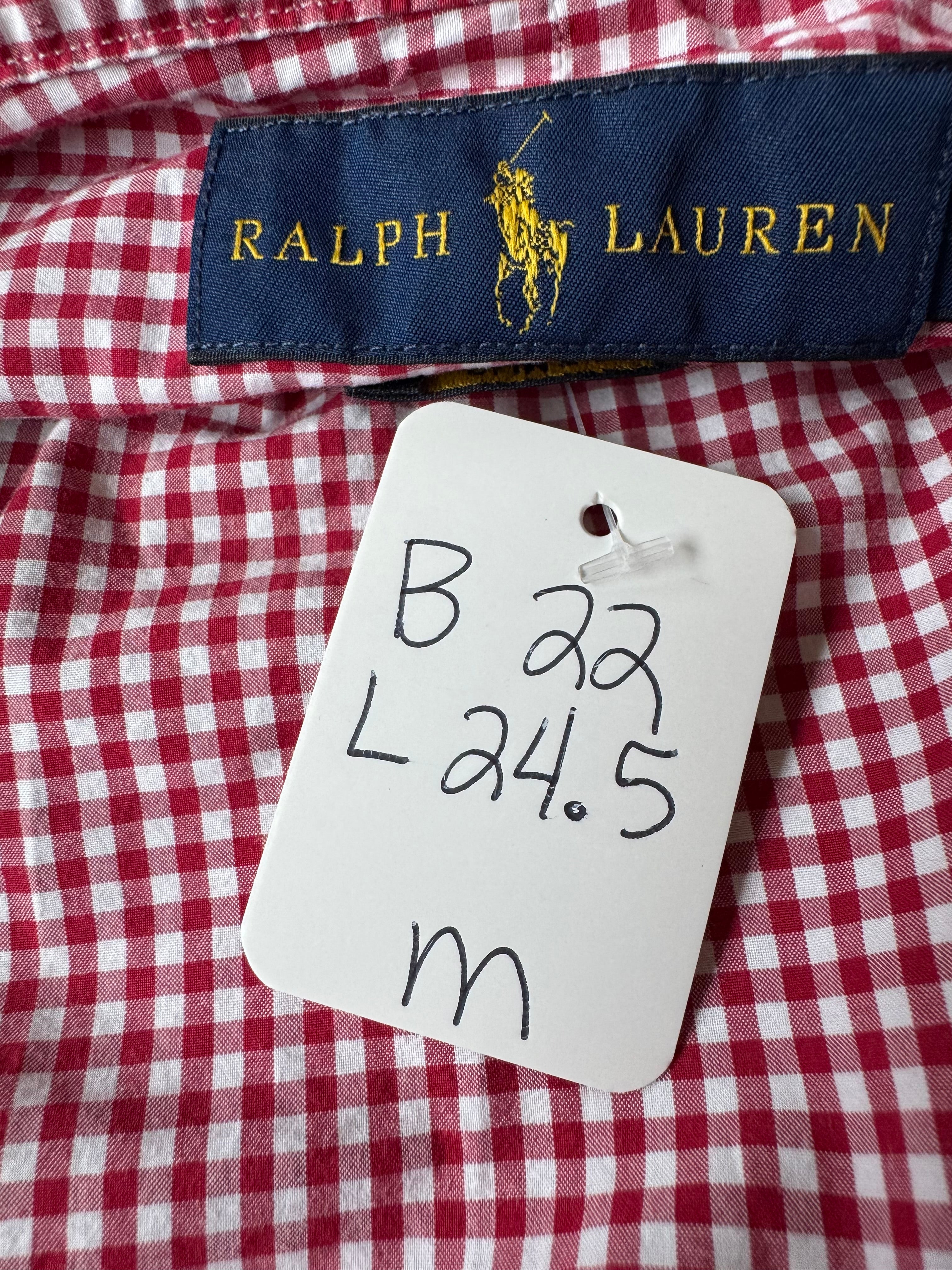 Ralph Lauren - Red Gingham - Long Sleeve - Size Medium