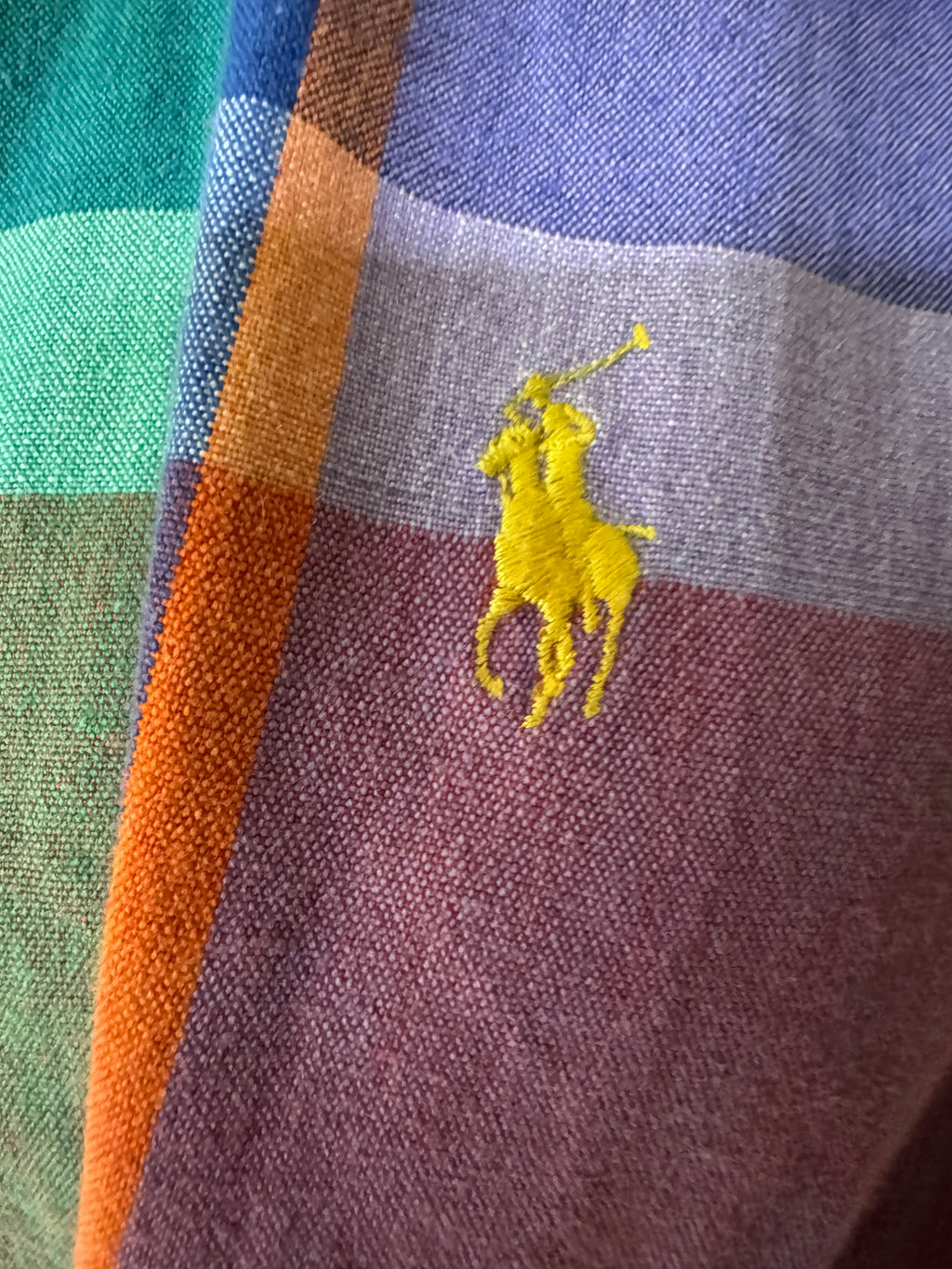 Ralph Lauren - Multi Color Plaid - Short Gathered Sleeve - Size Large
