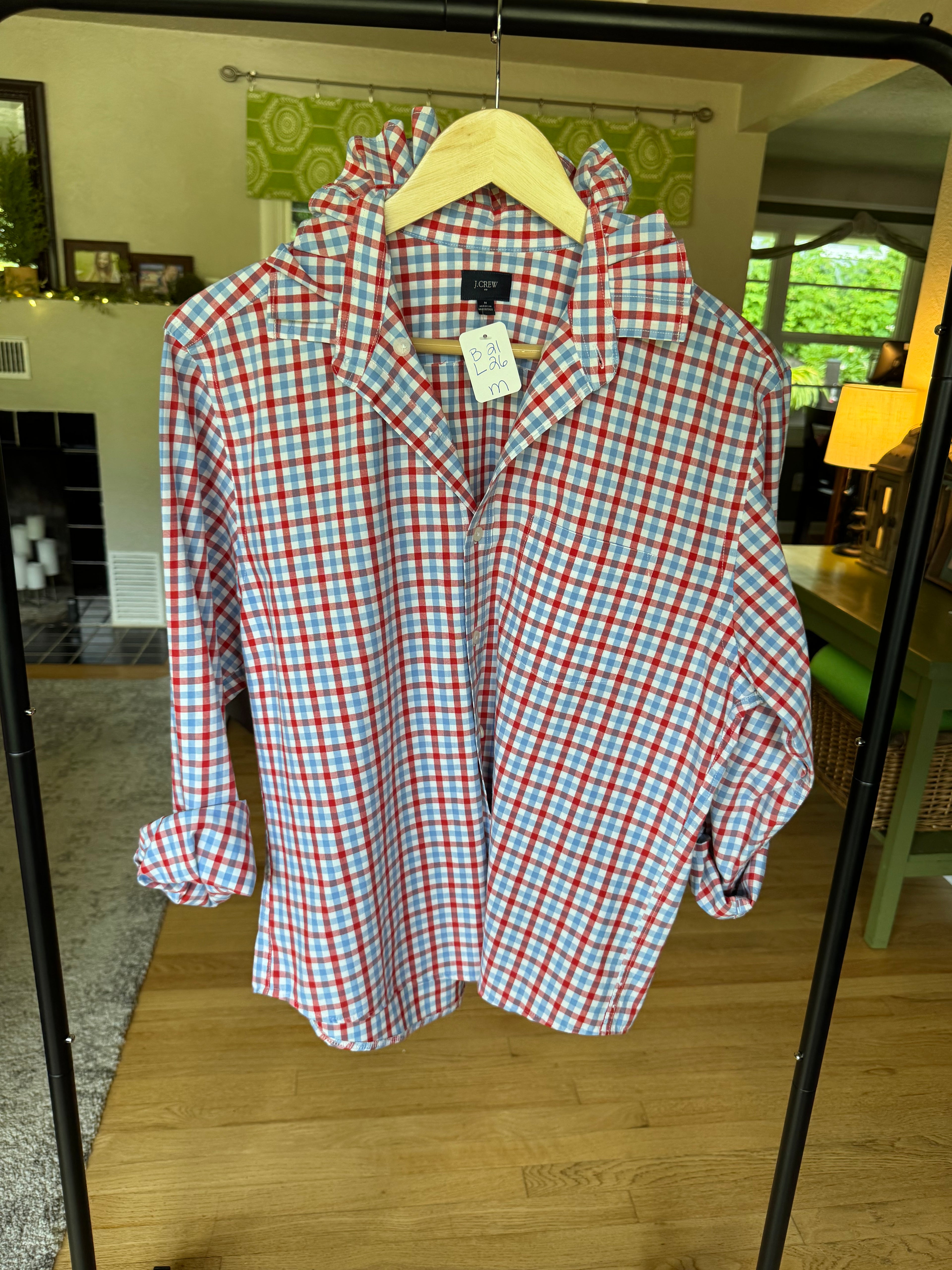 Red, White, Blue (denim too) - JCrew- Long Sleeve Size Medium