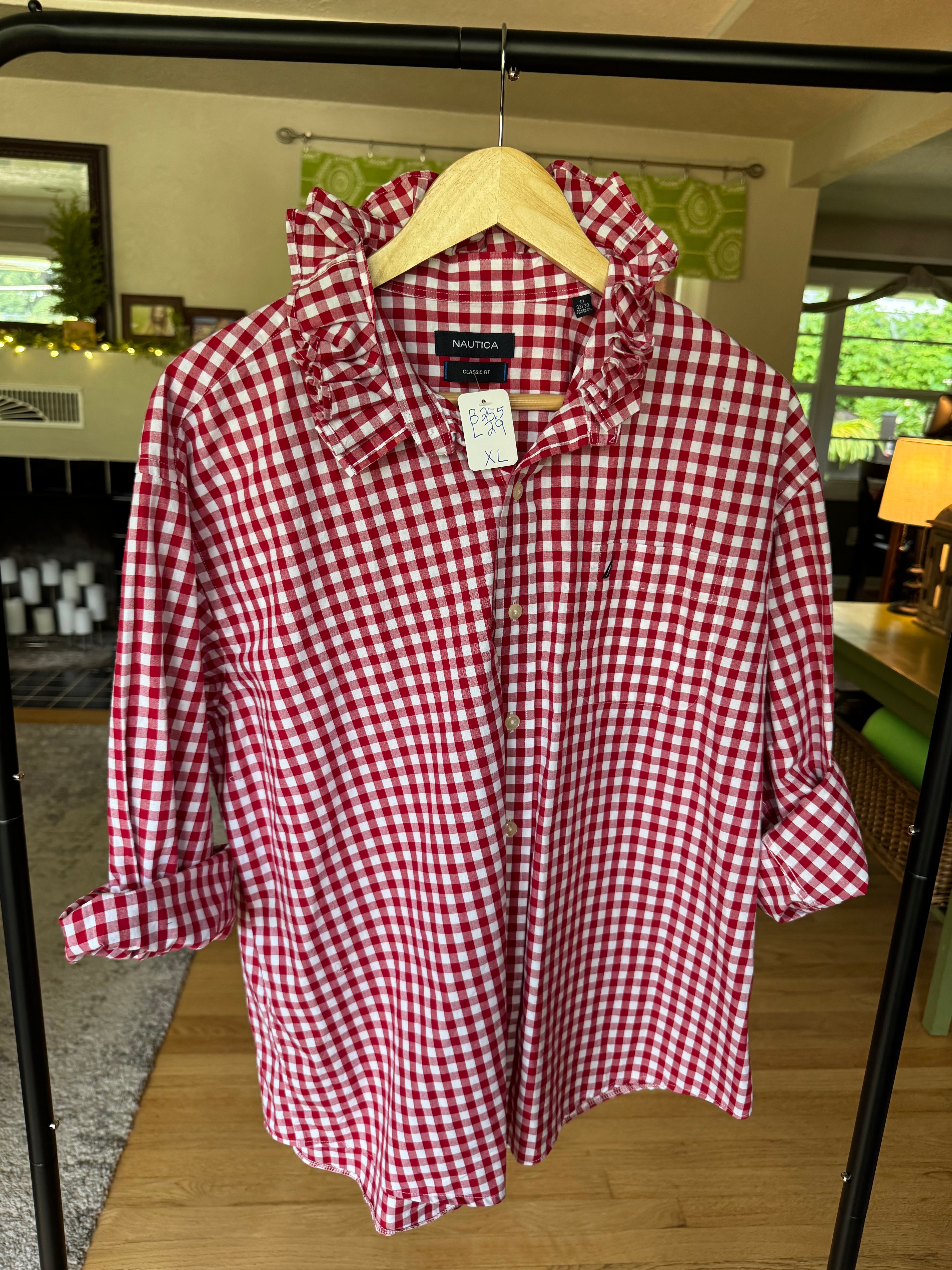 Red, White, Blue (denim too) - Nautica - Long Sleeve Size XL