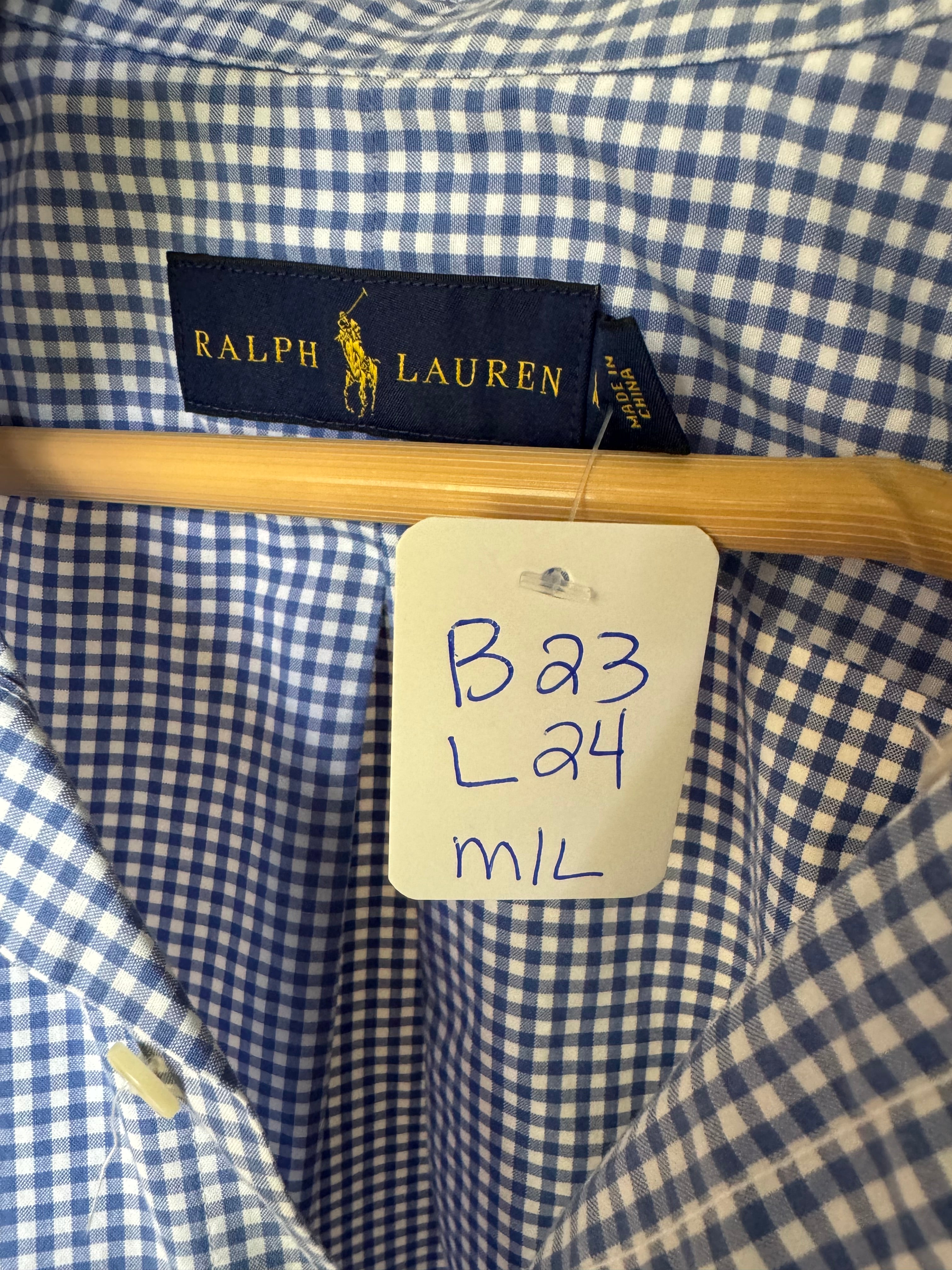 Red, White, Blue (denim too) - Ralph Lauren - Short Sleeve Size Medium/Large