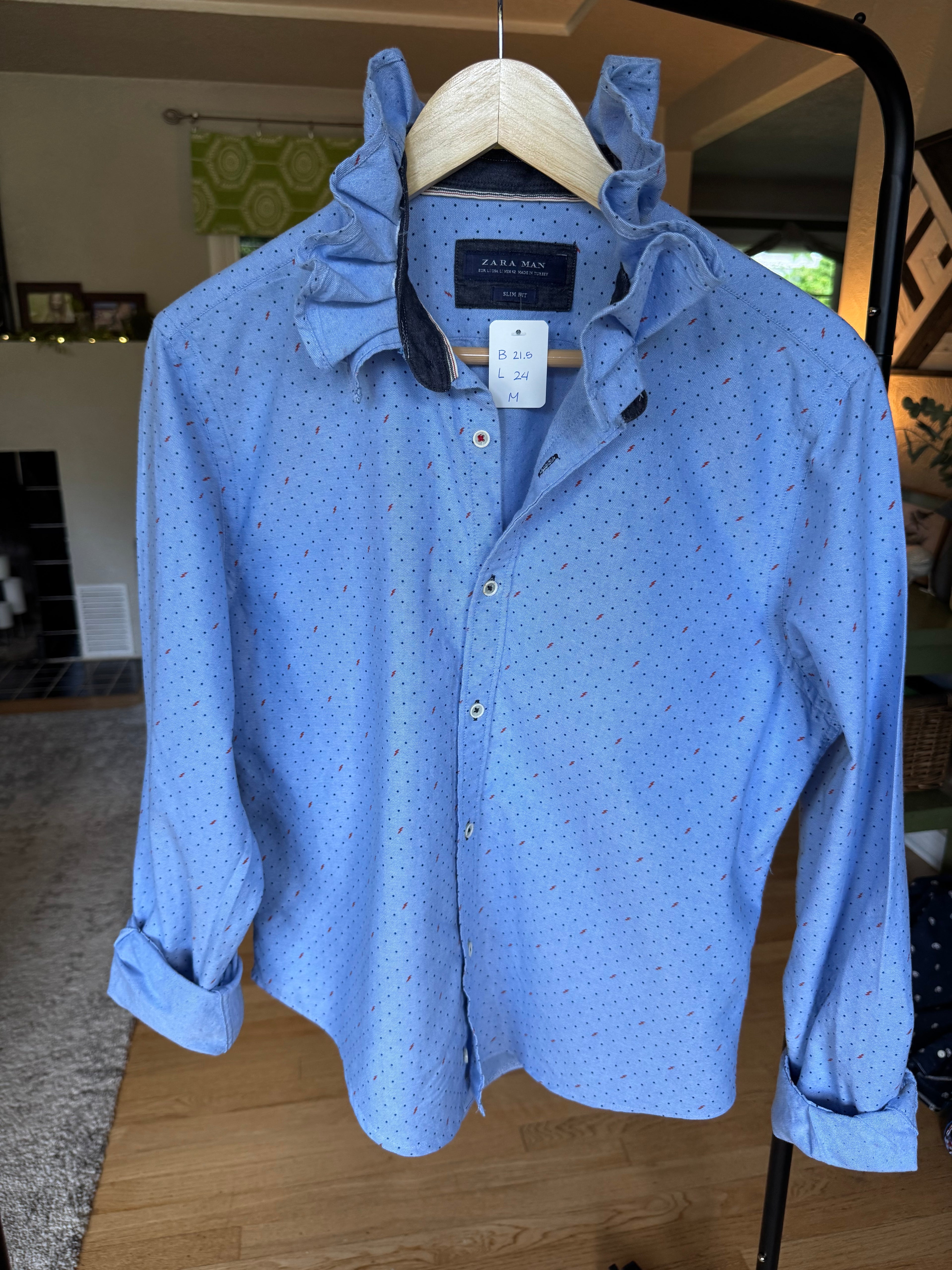 Red, White, Blue (denim too) - Zara - Long Sleeve Size Medium