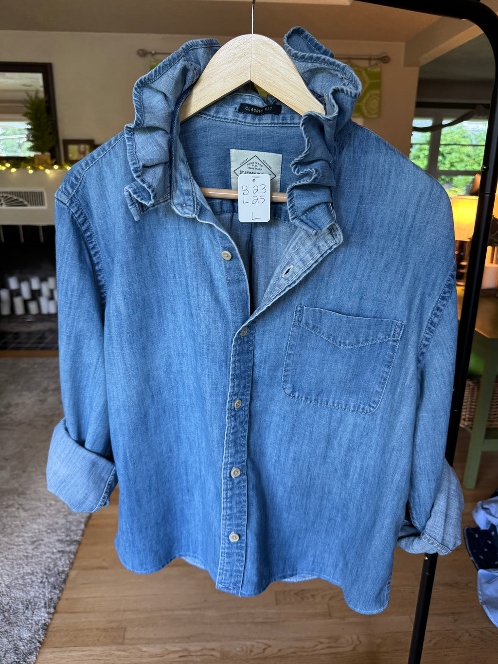 Red, White, Blue (denim too) - St Johns Bay - Long Sleeve Size Large