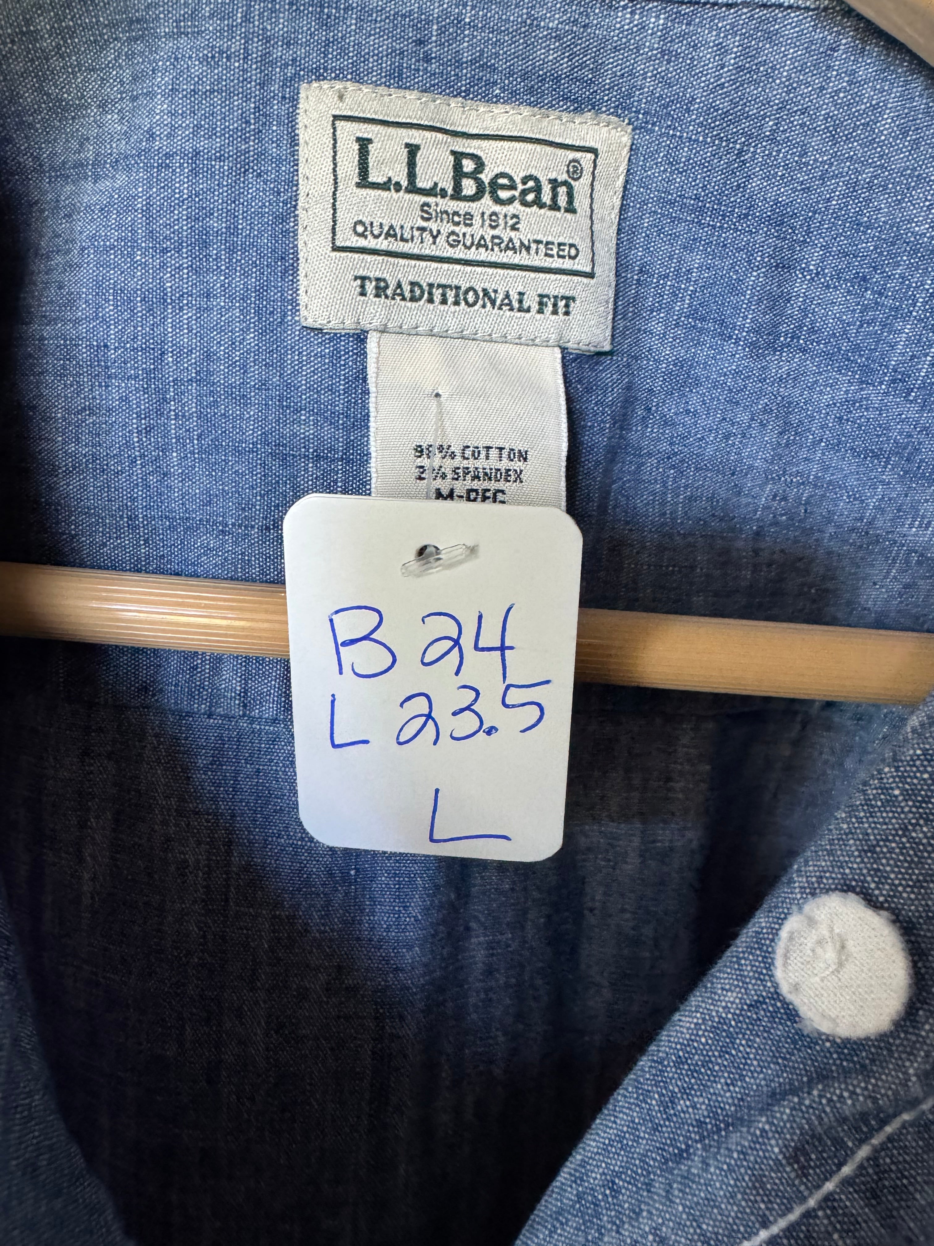 Red, White, Blue (denim too) - LL Bean - Long Sleeve Size Large