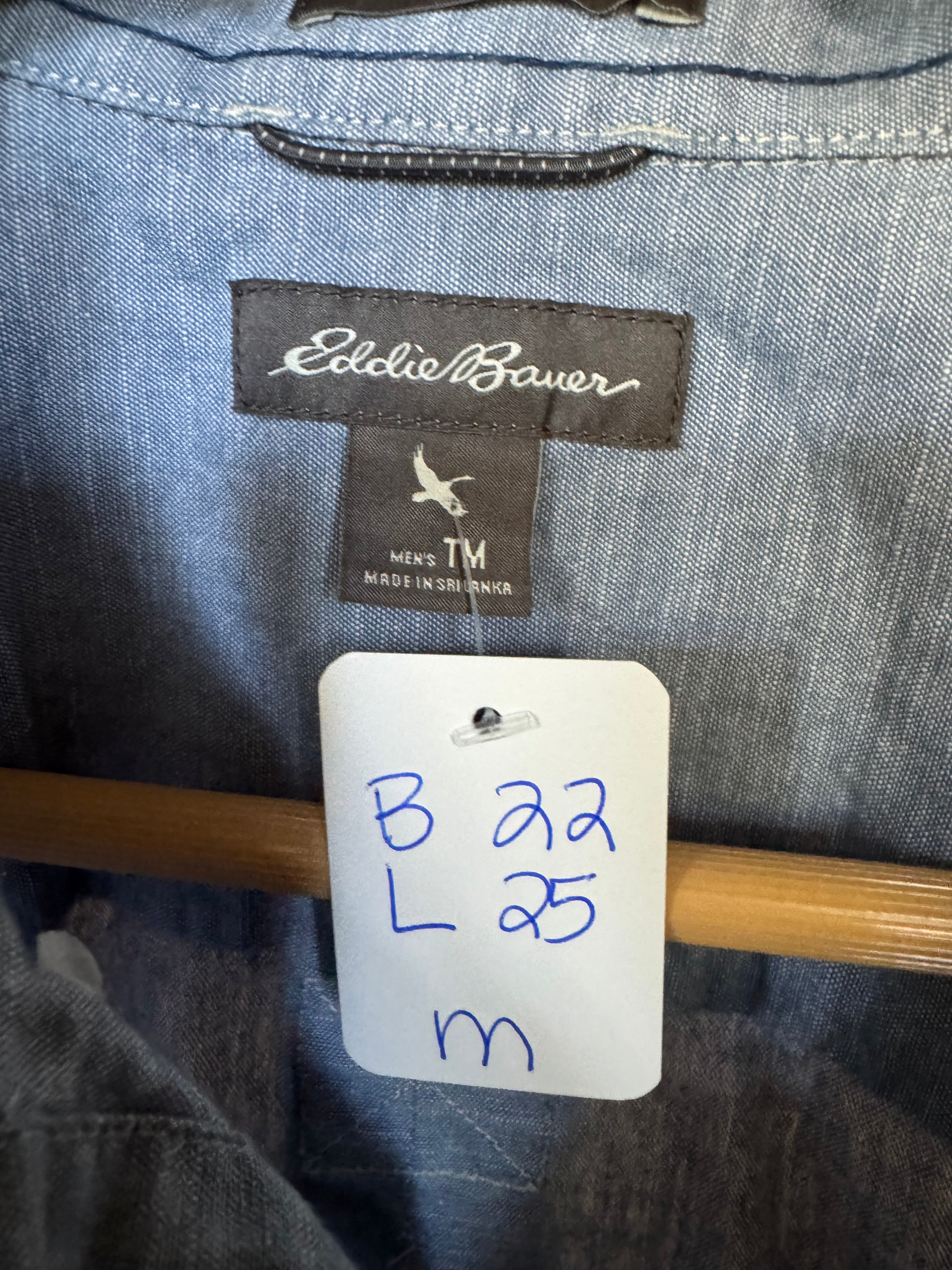 Red, White, Blue (denim too) - Eddie Bauer - Short Sleeve Size Medium