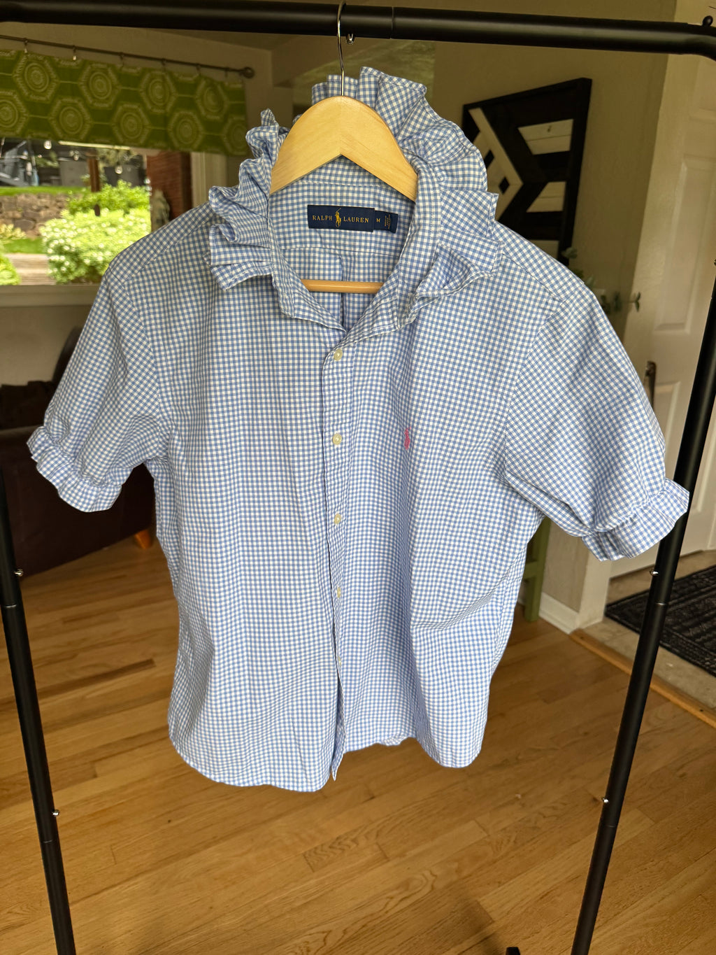 Summer 2026 Collection - Ralph Lauren - Lt Blue Gingham Seersucker - Short Sleeve - Medium