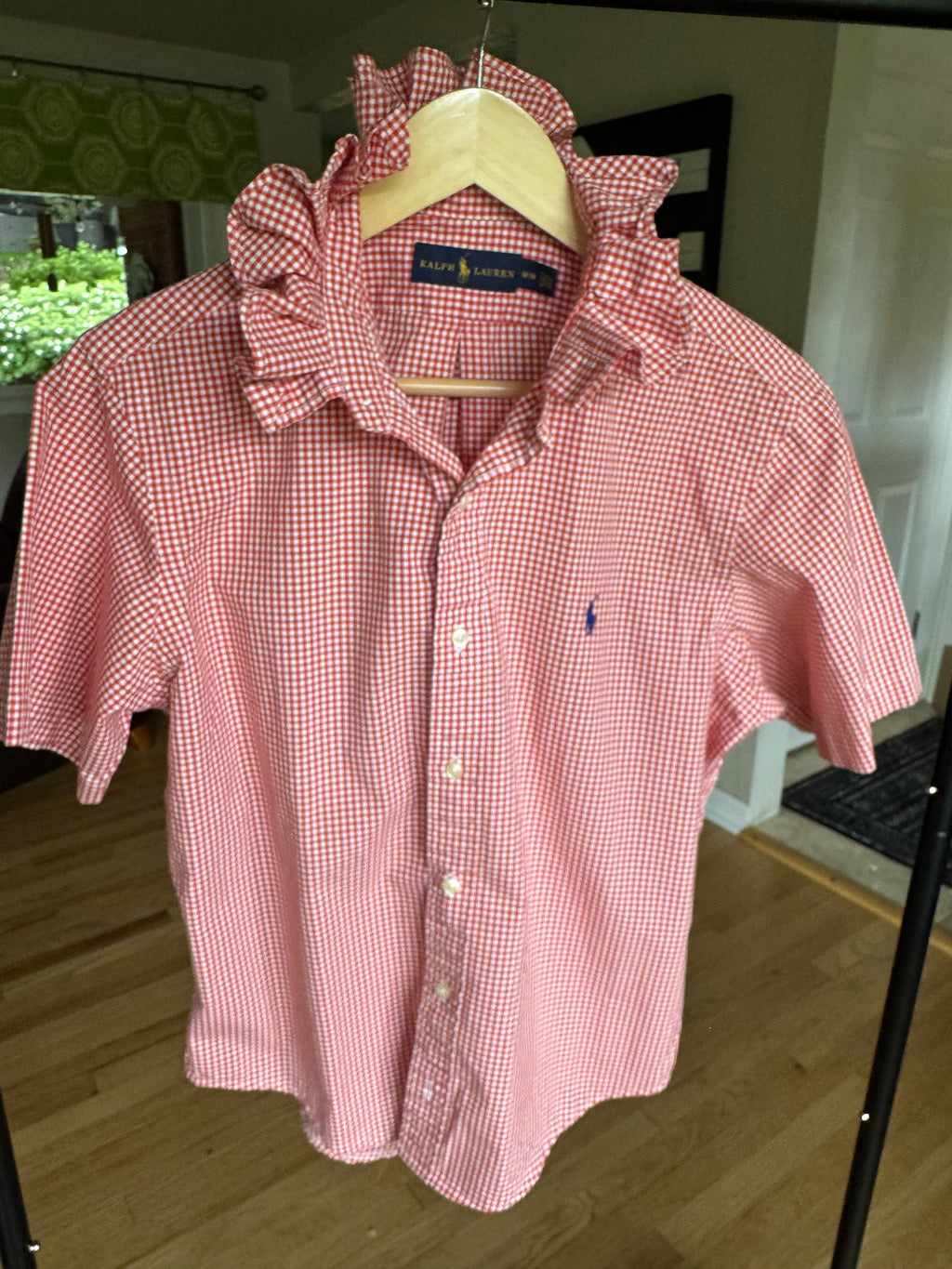 Summer 2026 Collection - Ralph Lauren - Orangey Red Gingham - Short Sleeve  - Medium