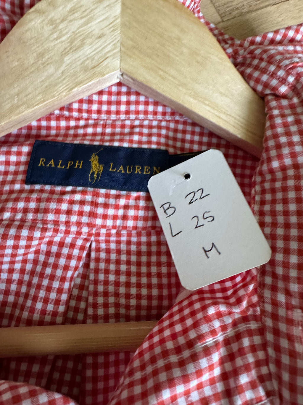 Summer 2026 Collection - Ralph Lauren - Orangey Red Gingham - Short Sleeve  - Medium