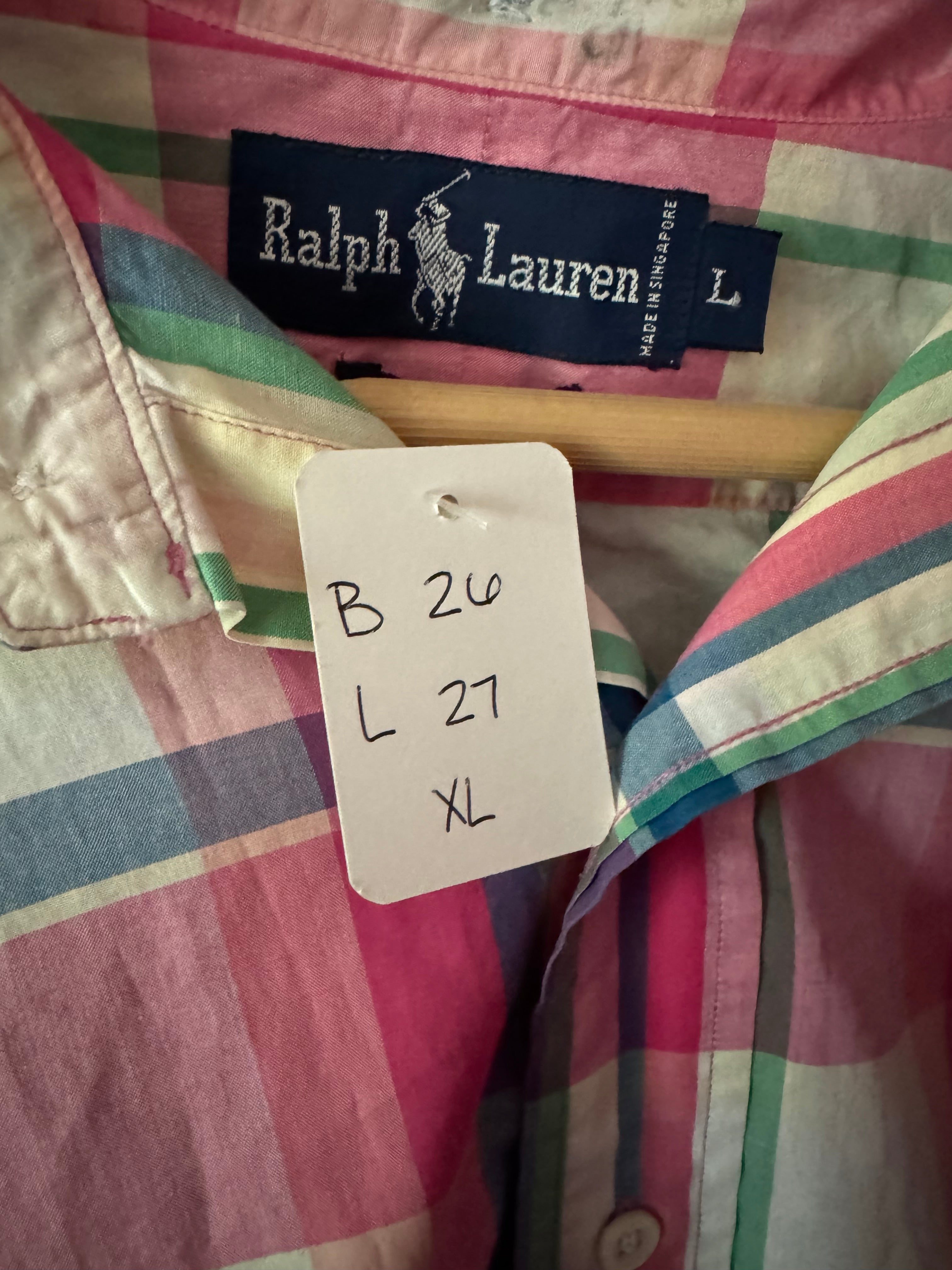 Summer 2026 Collection - Ralph Lauren - Pink Plaid- XL