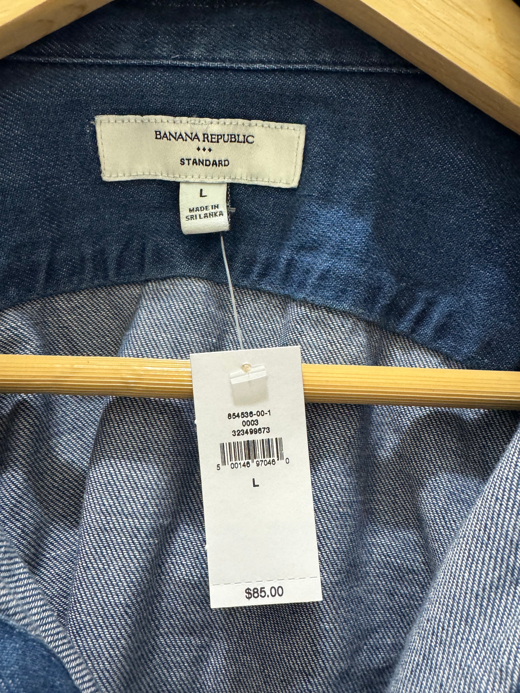 Brand New Banana Republic Denim Shirt - Dark Wash