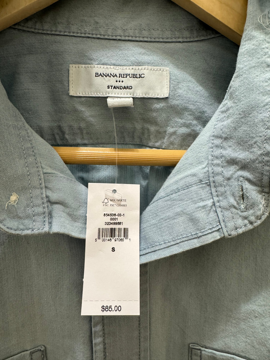 Brand New Banana Republic Denim Shirt  - Light Wash