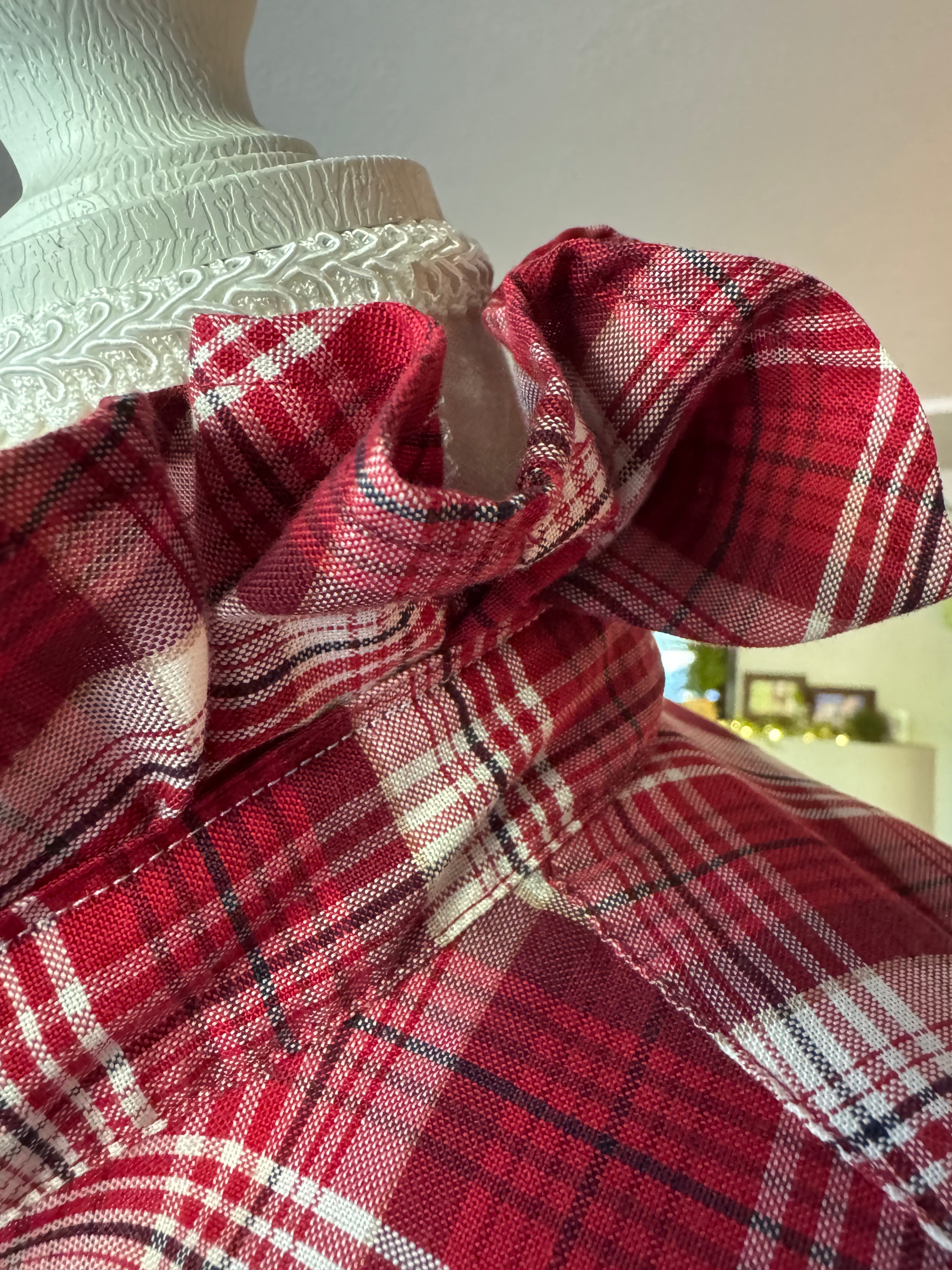 Red Plaid Long Sleeve  - Size Medium Large