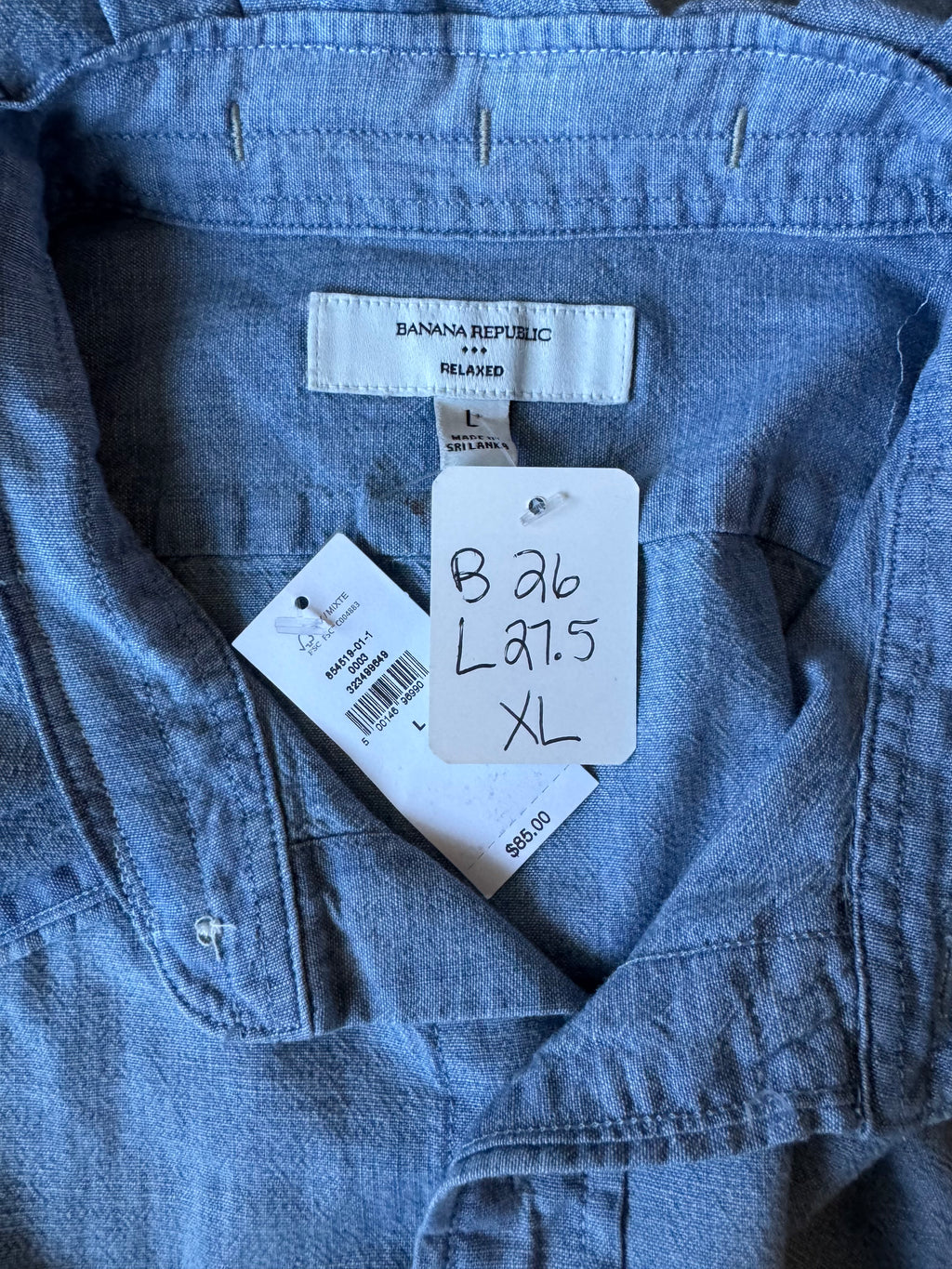 Brand New Banana Republic Denim Patchwork  - Size XL