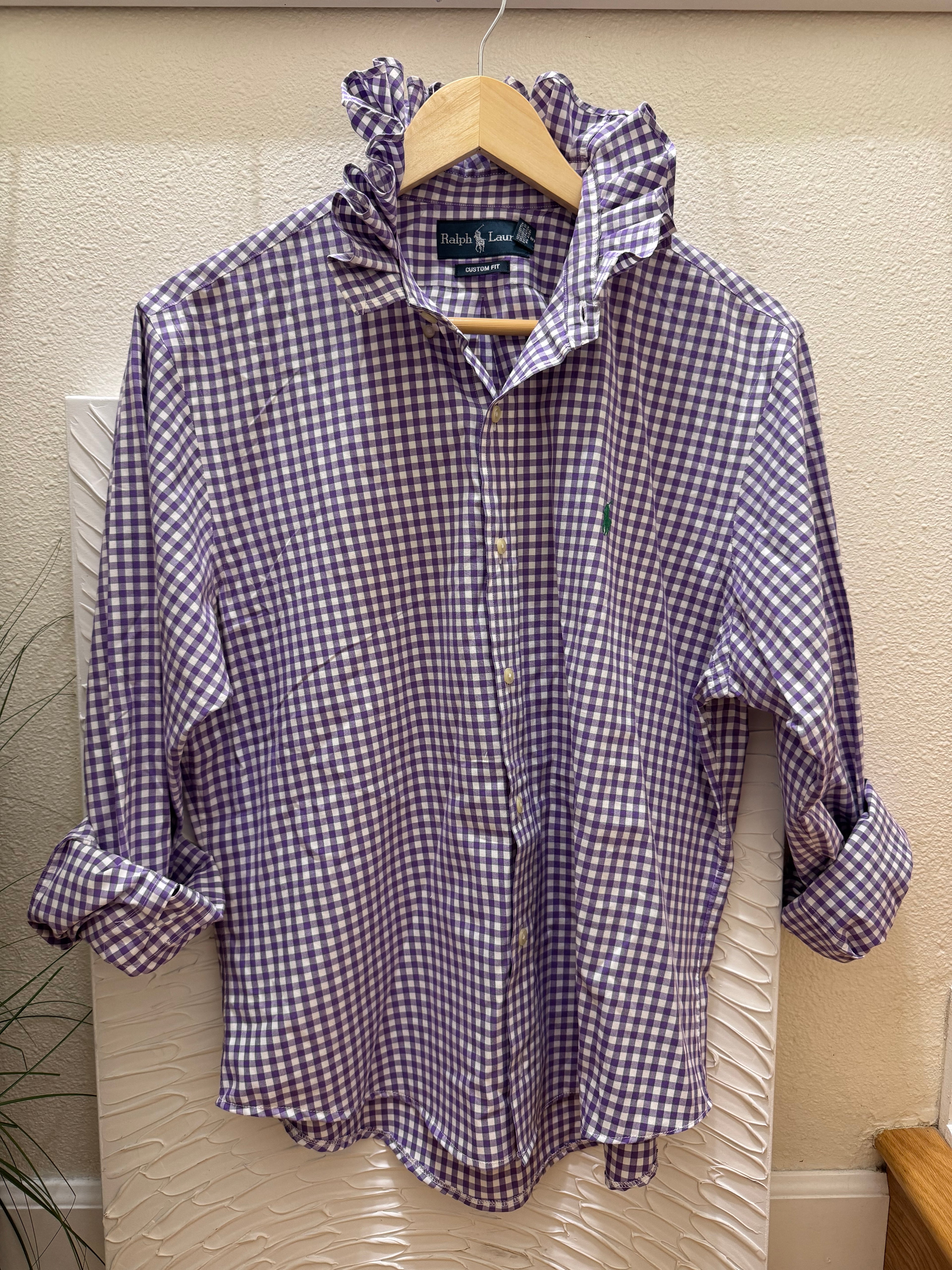 Red AND Purple Ralph Lauren GIngham - Size Medium/Large