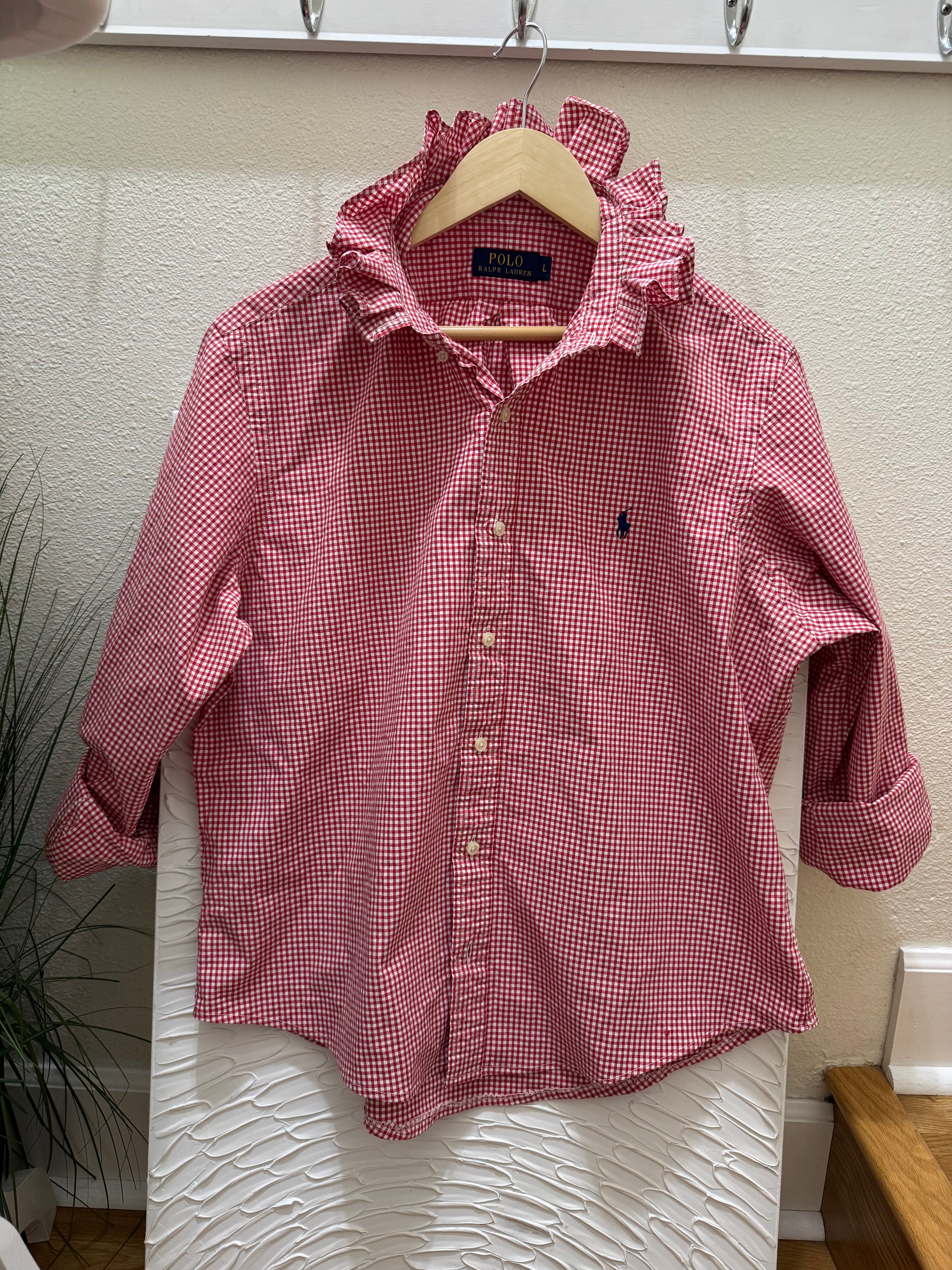 Red AND Purple Ralph Lauren GIngham - Size Medium/Large