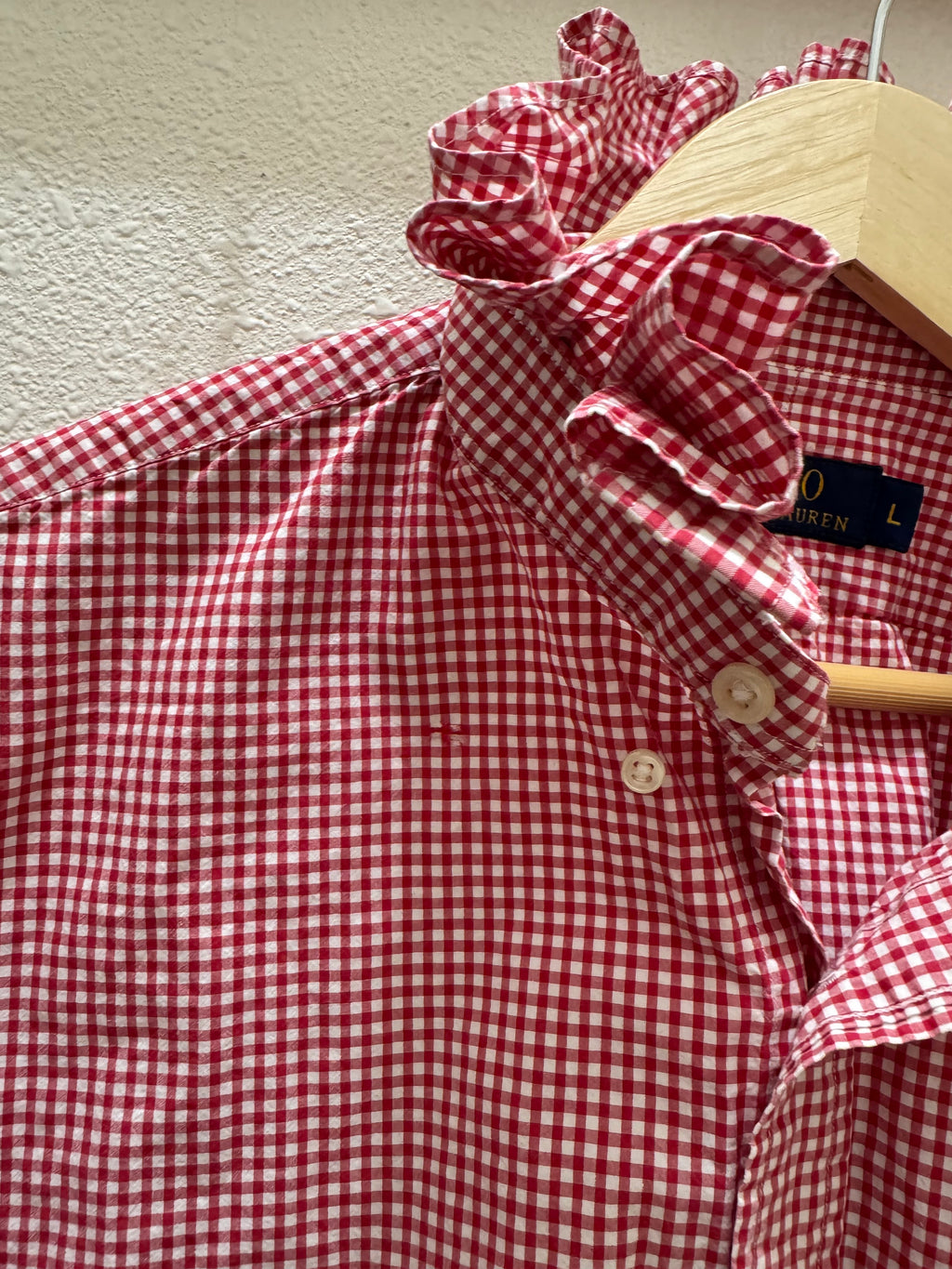 Red AND Purple Ralph Lauren GIngham - Size Medium/Large