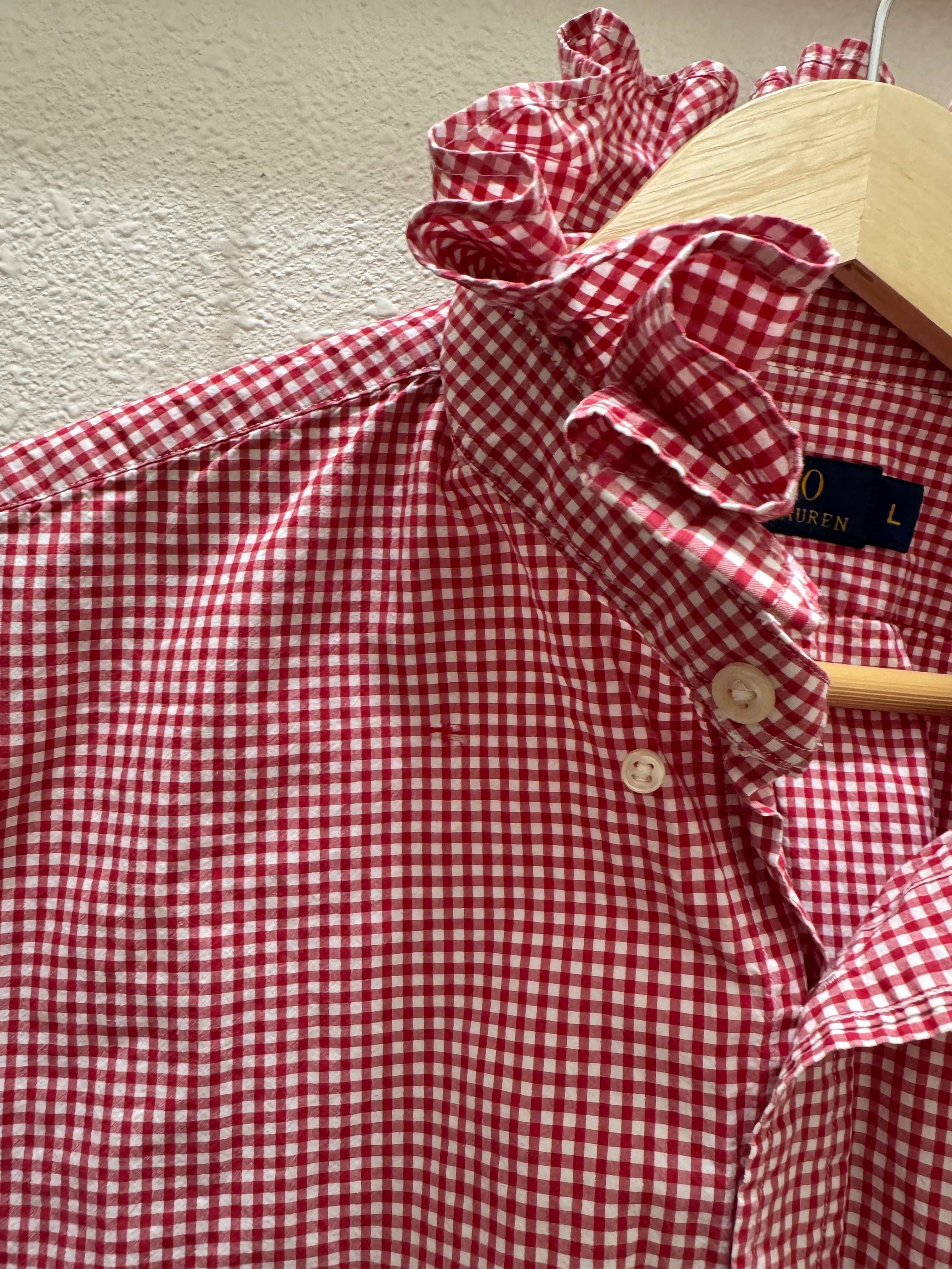 Red AND Purple Ralph Lauren GIngham - Size Medium/Large