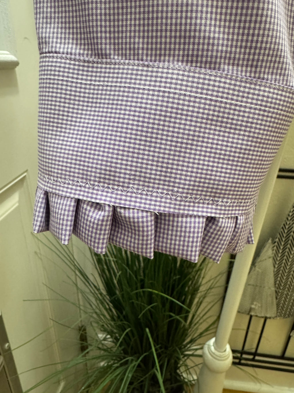 SOLD Leah - Banana Republic Lavendar Ruffle Sleeve and Collar shirt - Size Large